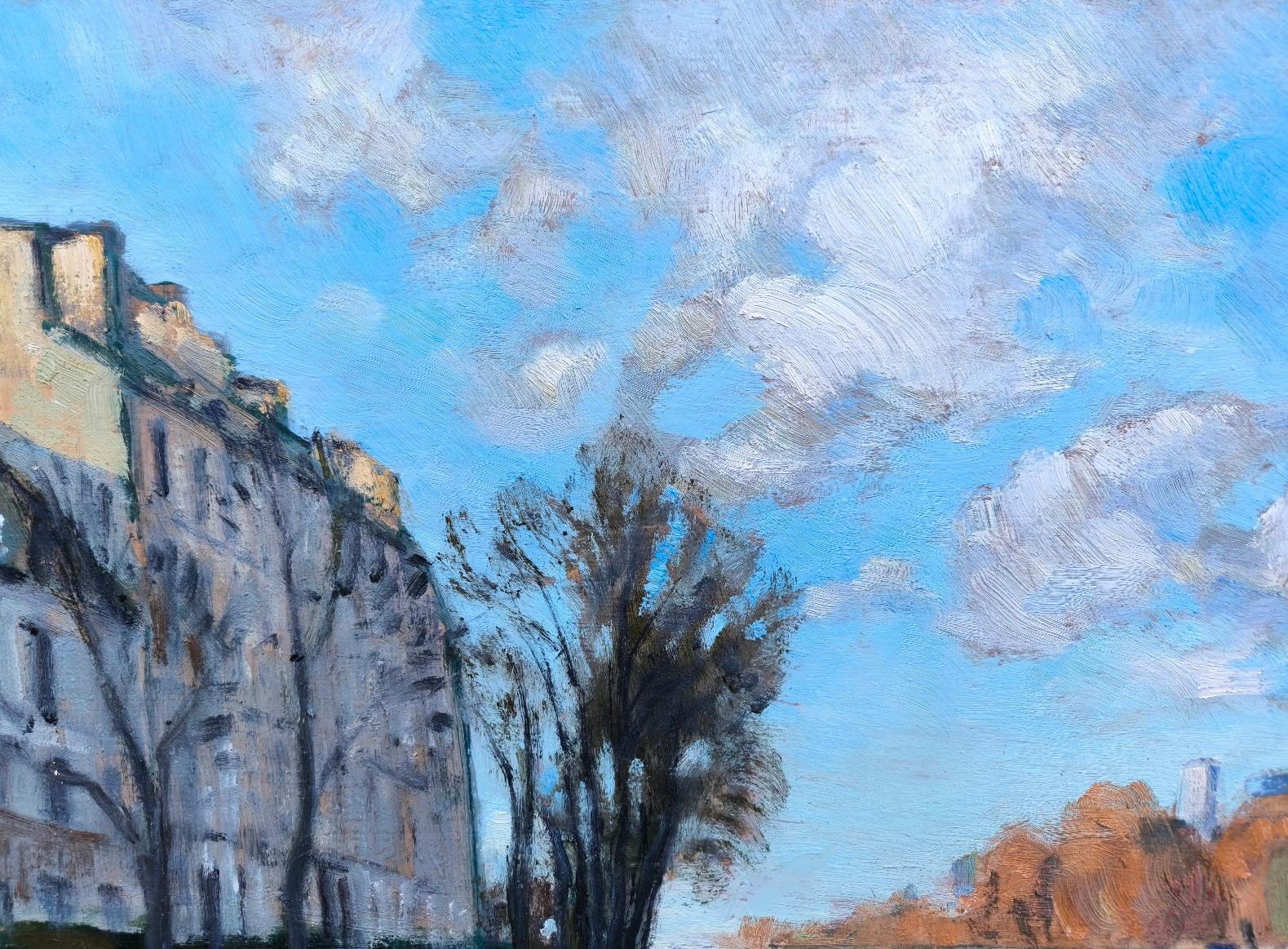 Spring in Paris. Karton/Öl, 47 x 59 cm, 2025, Frühling in Paris im Angebot 2
