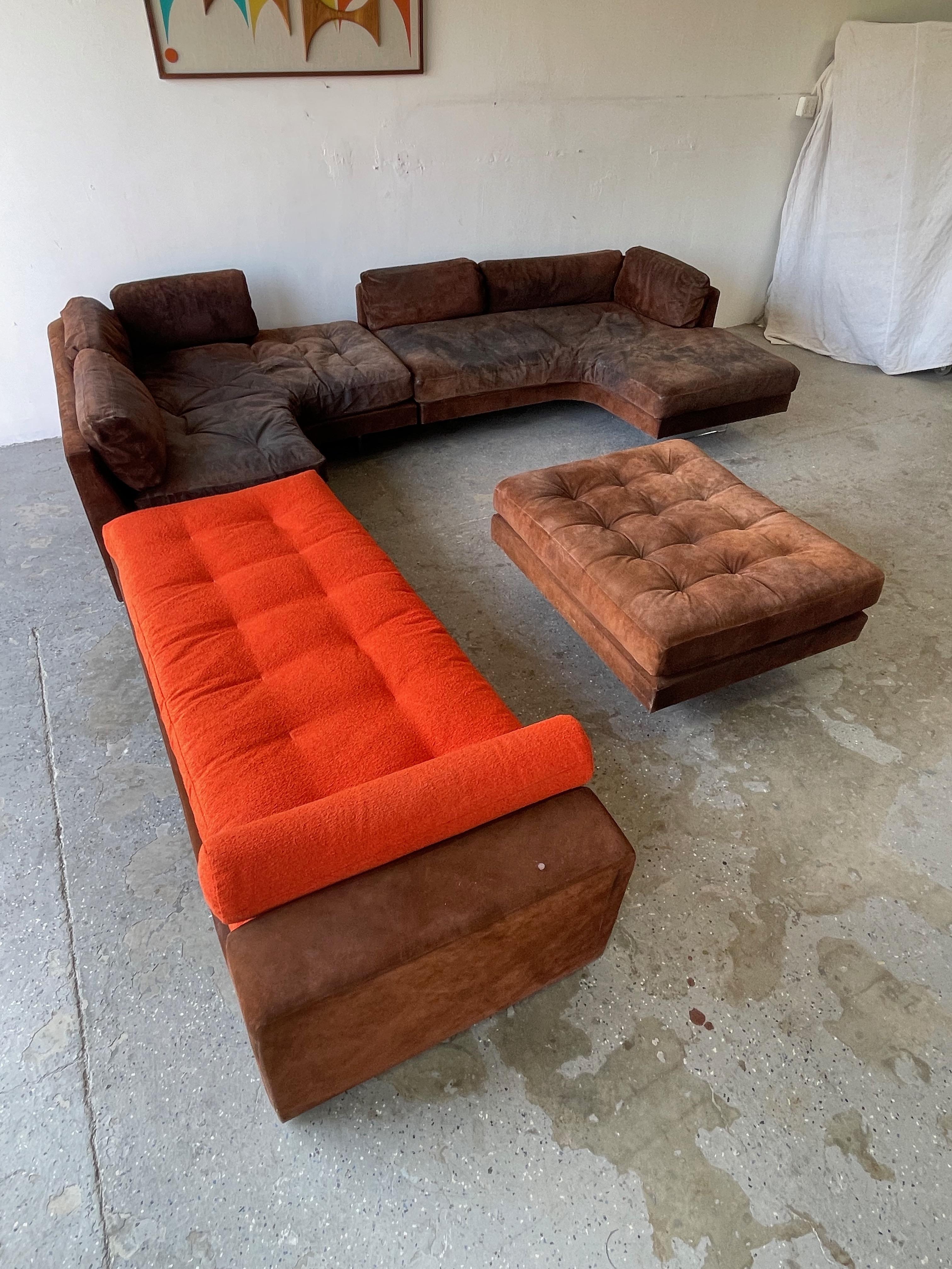 Late 20th Century Vladimir Kagan 4 Piece Omnibus Sectional Sofa Mid-Century Modern