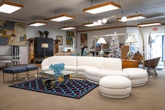 Vladimir Kagan 5 Pc Serpentine Sectional Sofa with Maxwell Alameda Snow Fabric