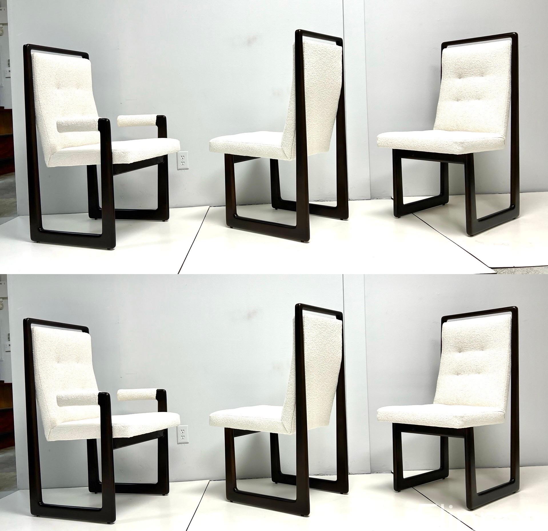 6 skulpturale kubistische Esszimmerstühle von Vladimir Kagan im Angebot 7
