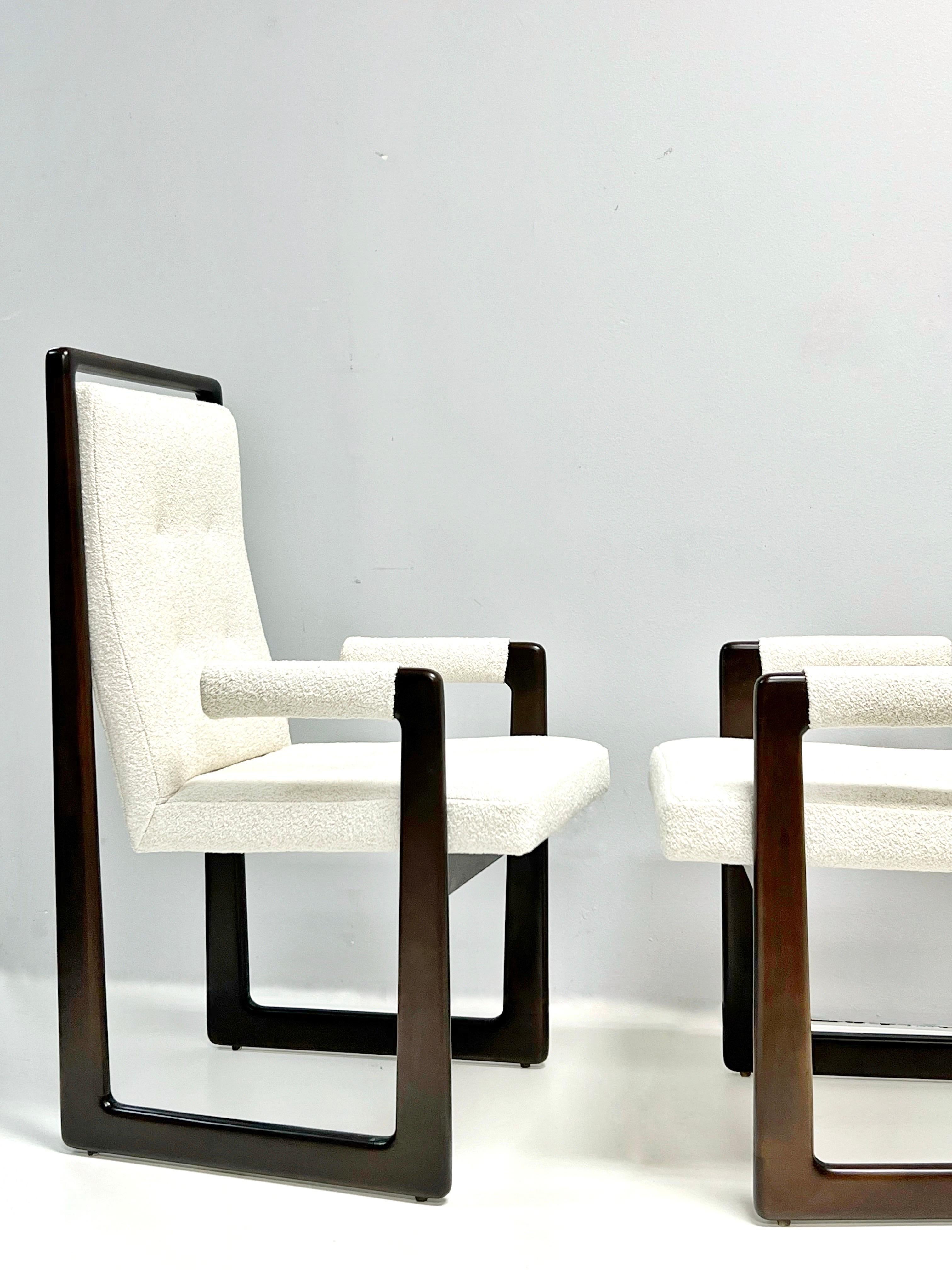 6 skulpturale kubistische Esszimmerstühle von Vladimir Kagan (amerikanisch) im Angebot