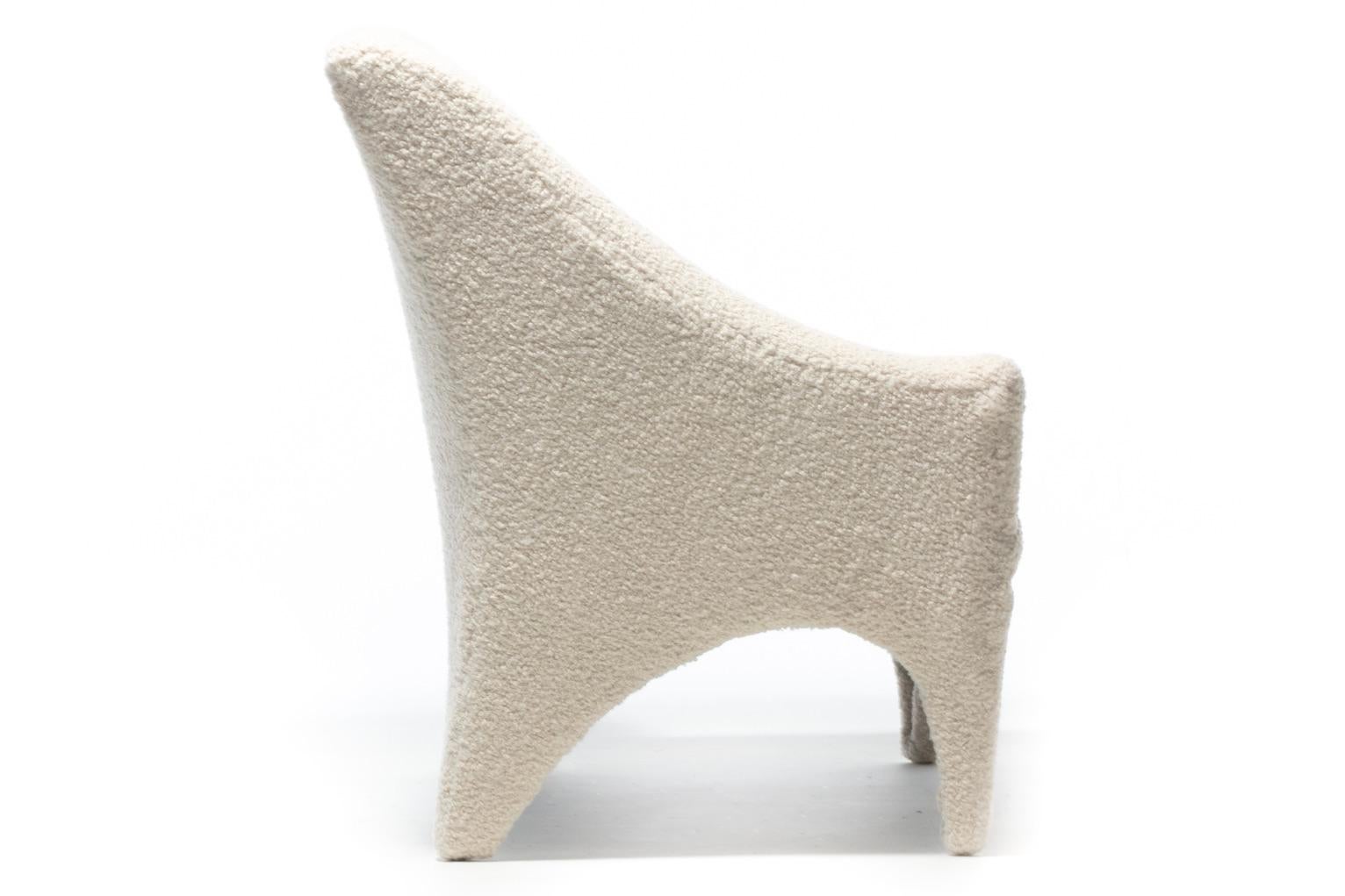 Vladimir Kagan A-Symmetric Settee in Ivory Bouclé by Directional, c. 1991 For Sale 6