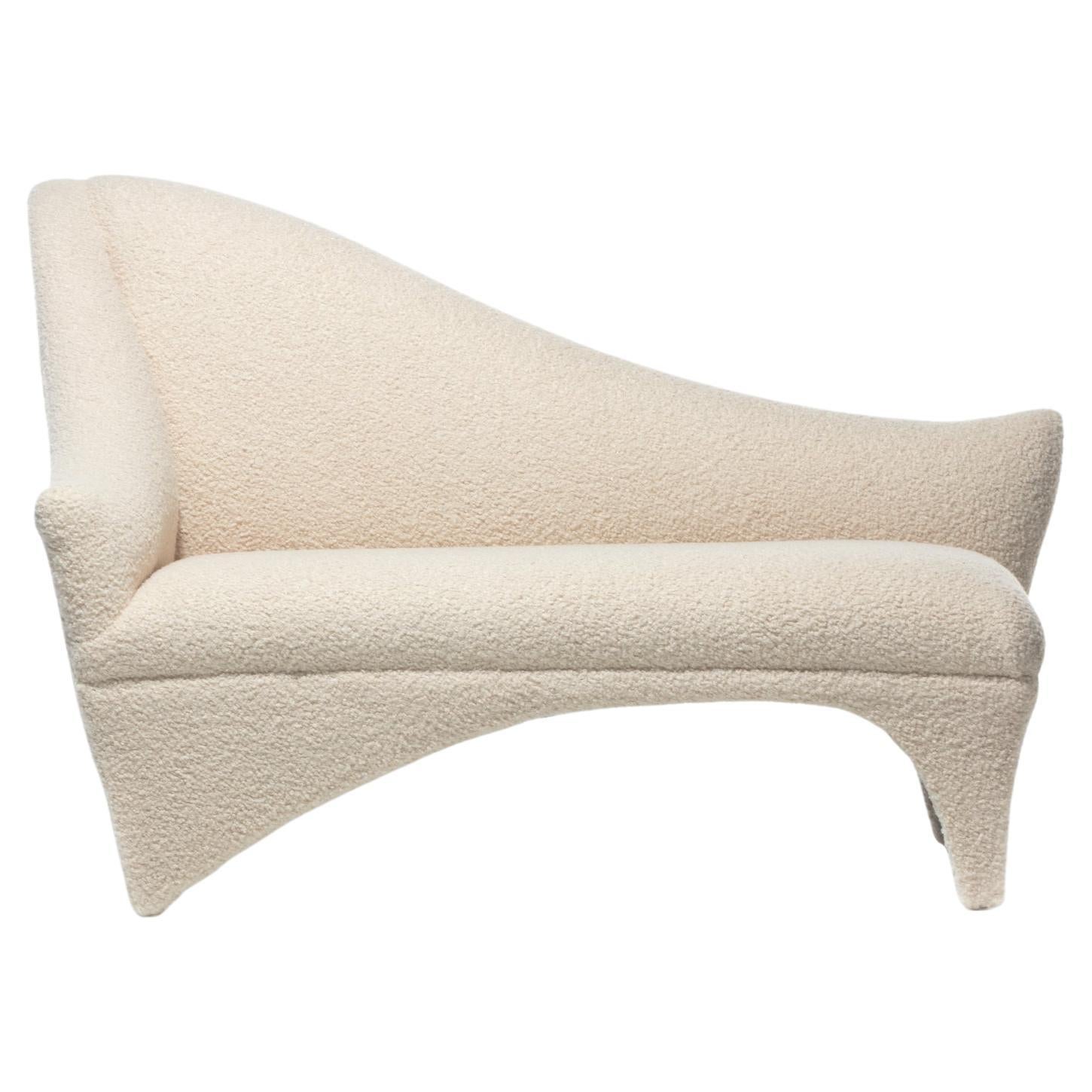 Vladimir Kagan A-Symmetric Settee in Ivory Bouclé by Directional, c. 1991 For Sale 14