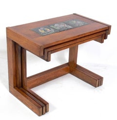 Tables gigognes en carreaux incrustés Vladimir Kagan et J. Warner Prins