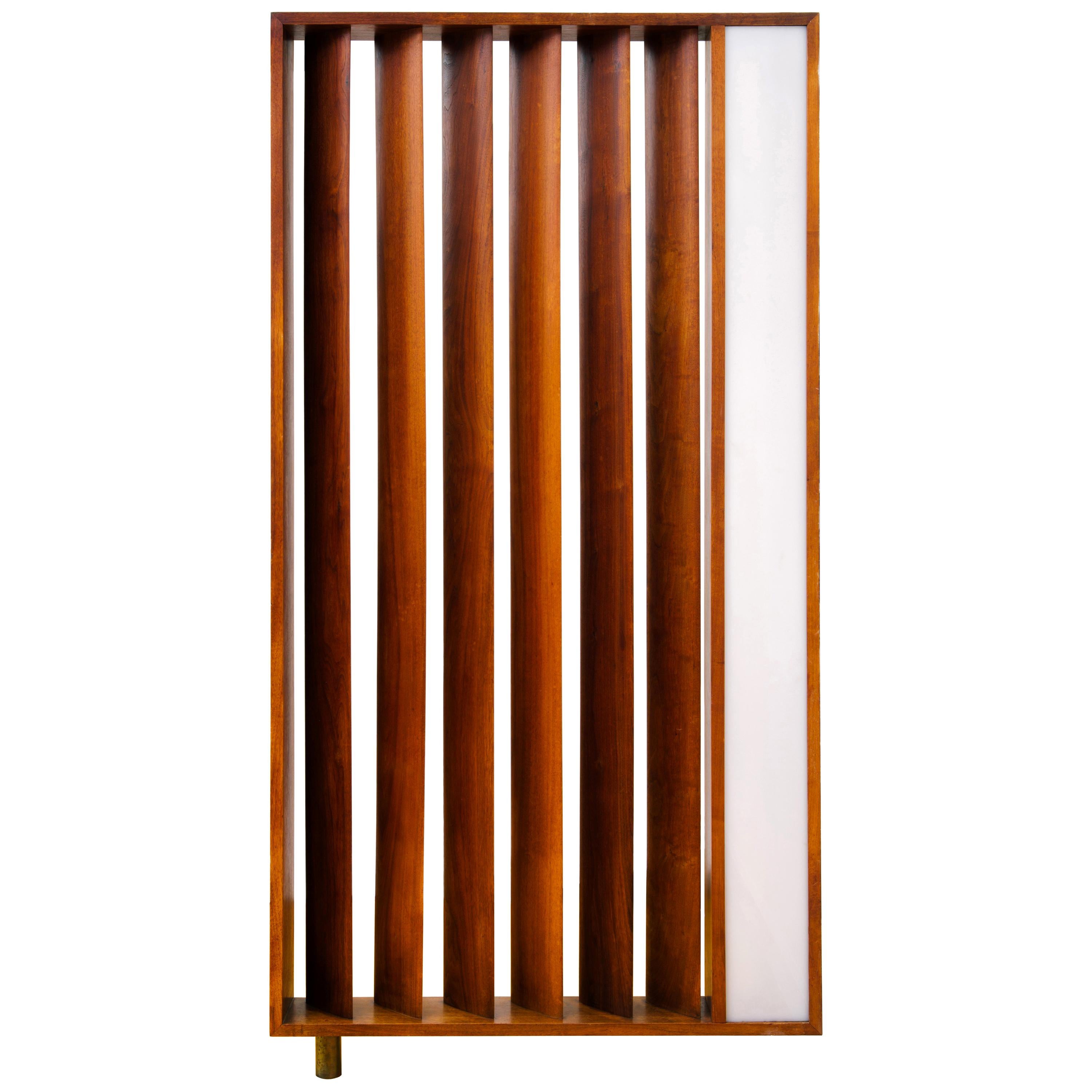 Vladimir Kagan Architectural Louvered & Illuminated Room Divider with COA, 1967