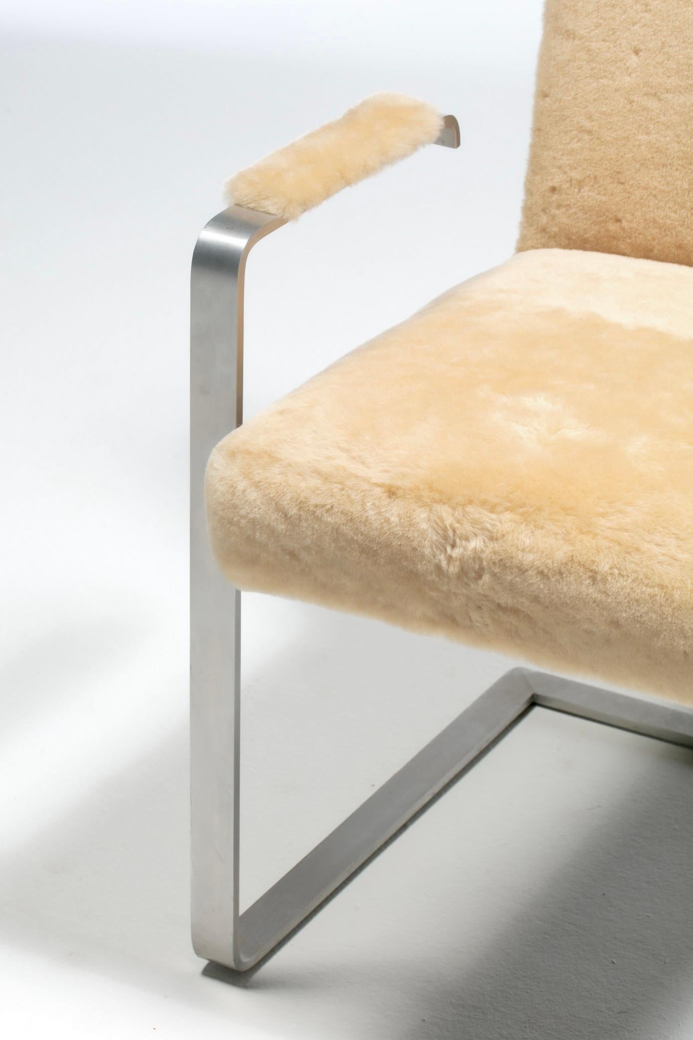 Poltrone Vladimir Kagan in Shearling Avorio Crema Burro &New in vendita 6