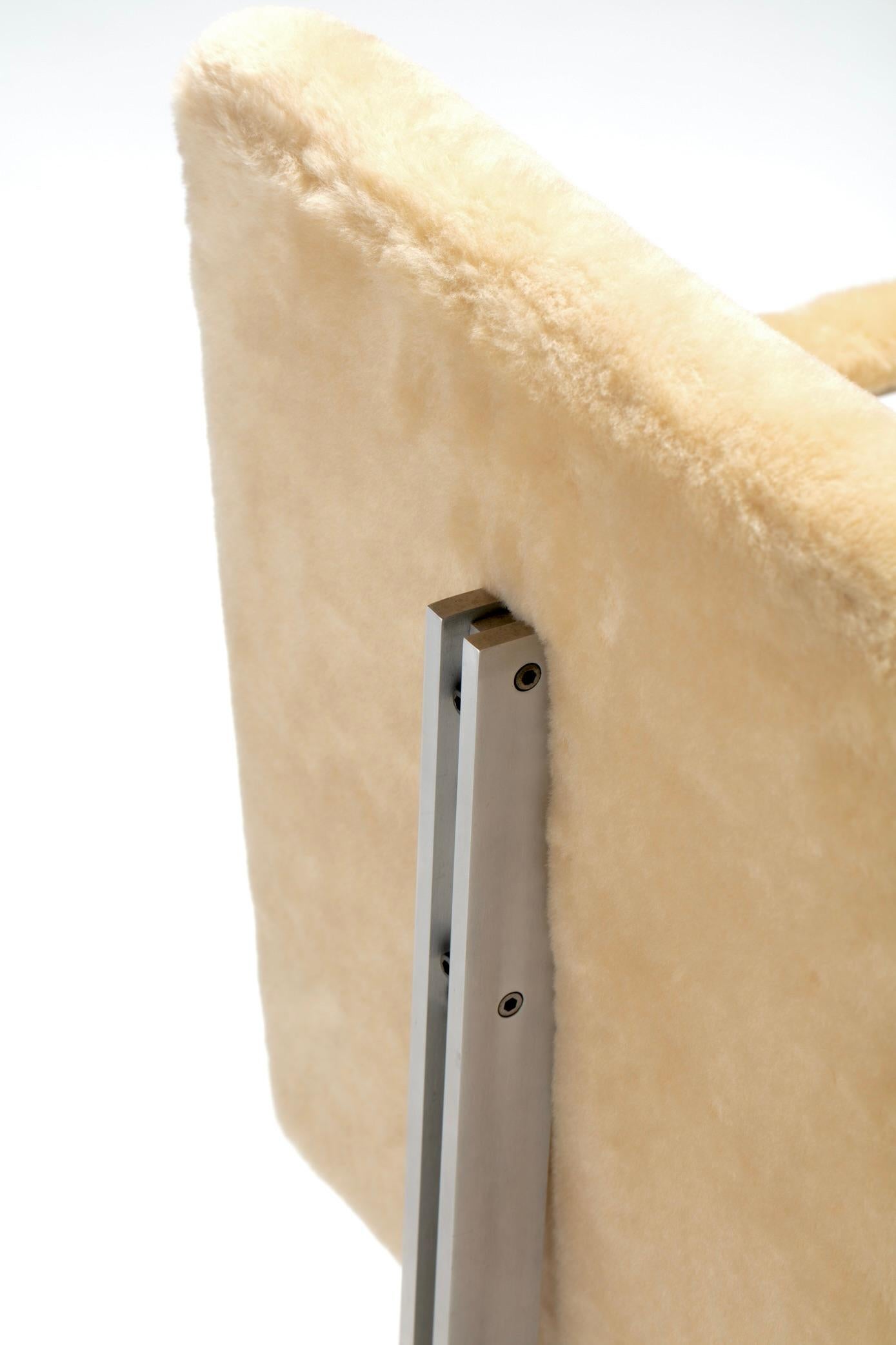 Poltrone Vladimir Kagan in Shearling Avorio Crema Burro &New in vendita 10