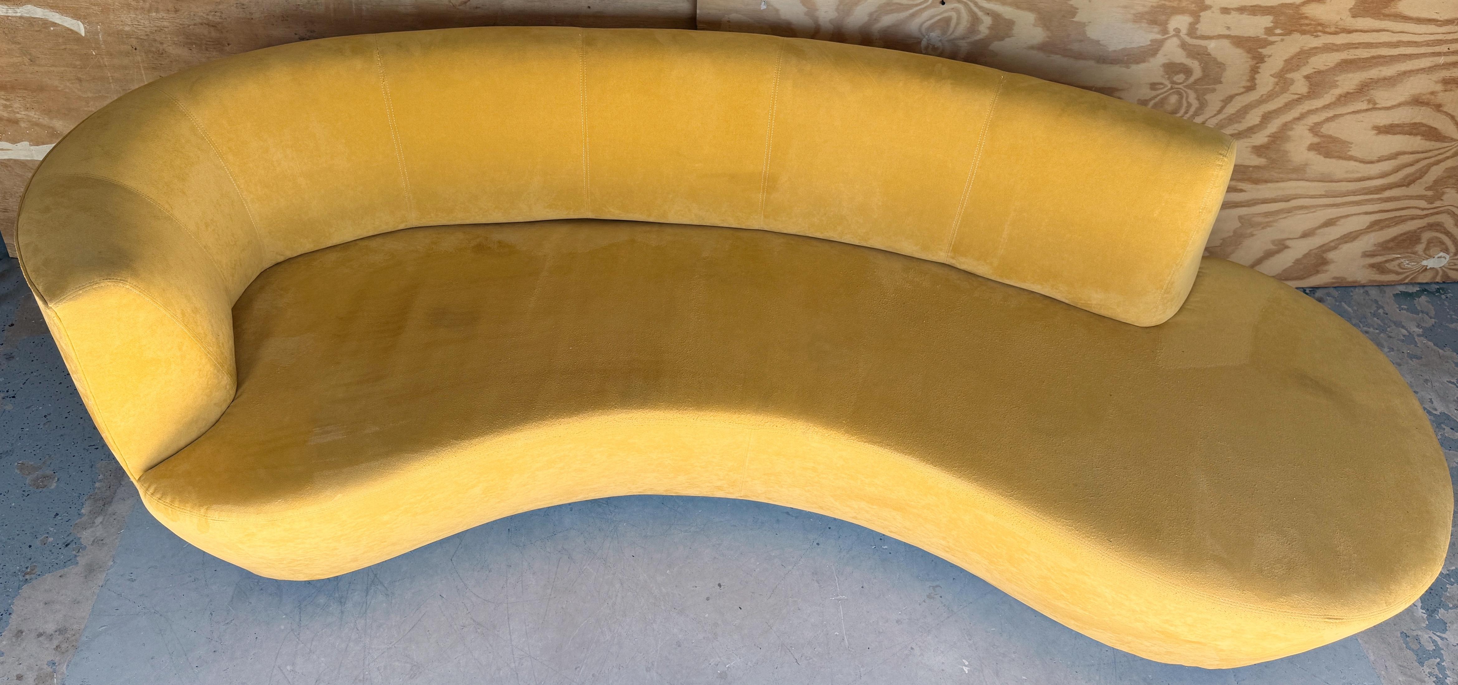 American Serpentine Cloud Sofa, in Suede
