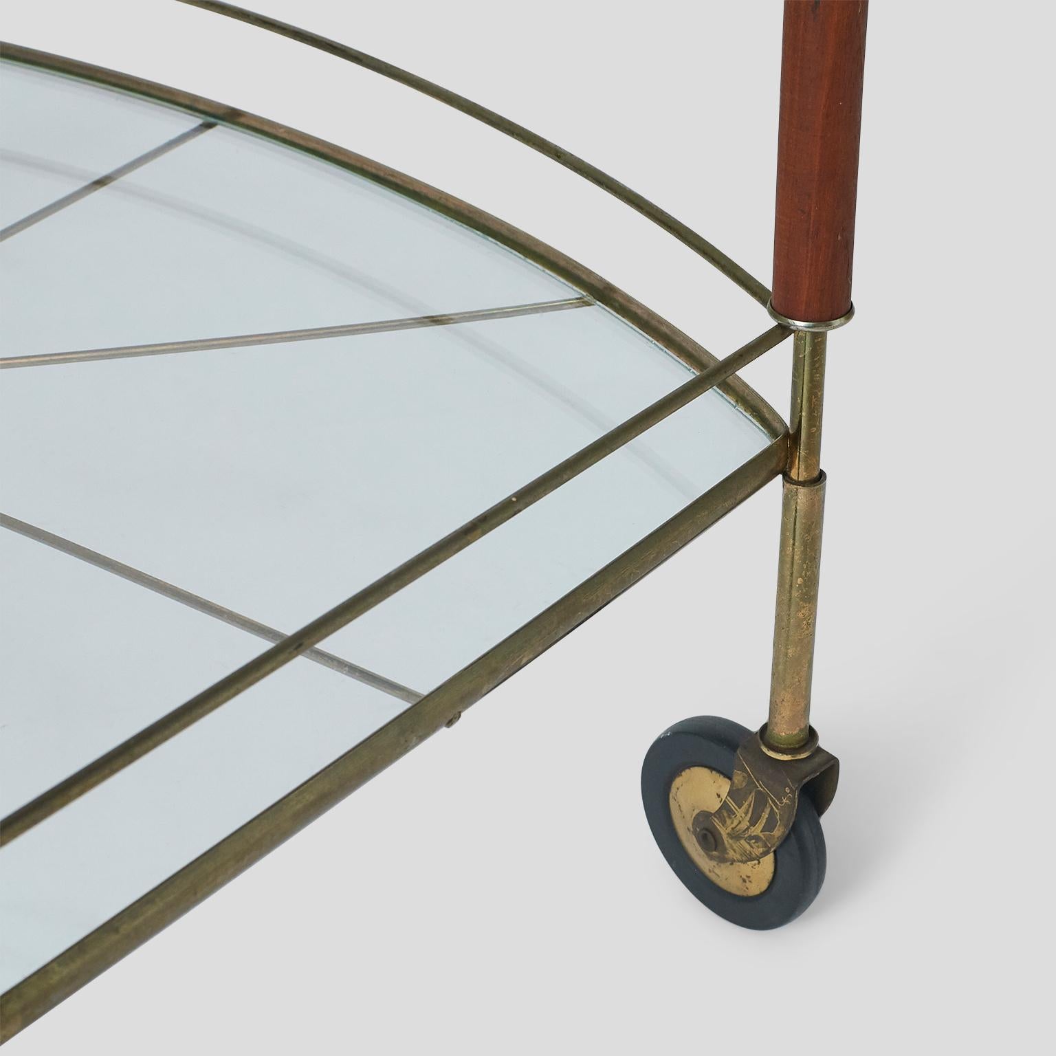 Brass Vladimir Kagan Bar Cart