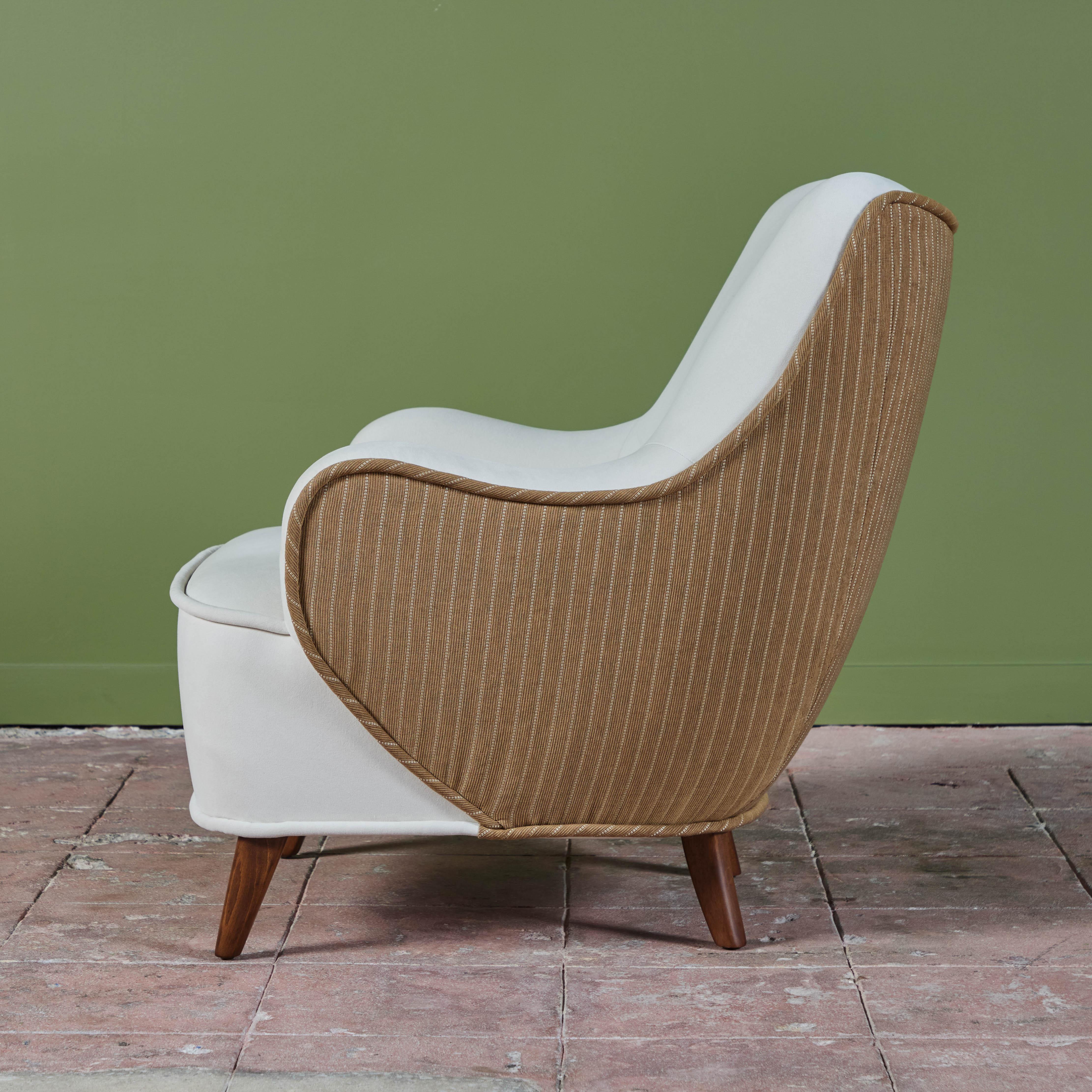 Vladimir Kagan 'Barrel Back' Lounge Chair In Excellent Condition In Los Angeles, CA