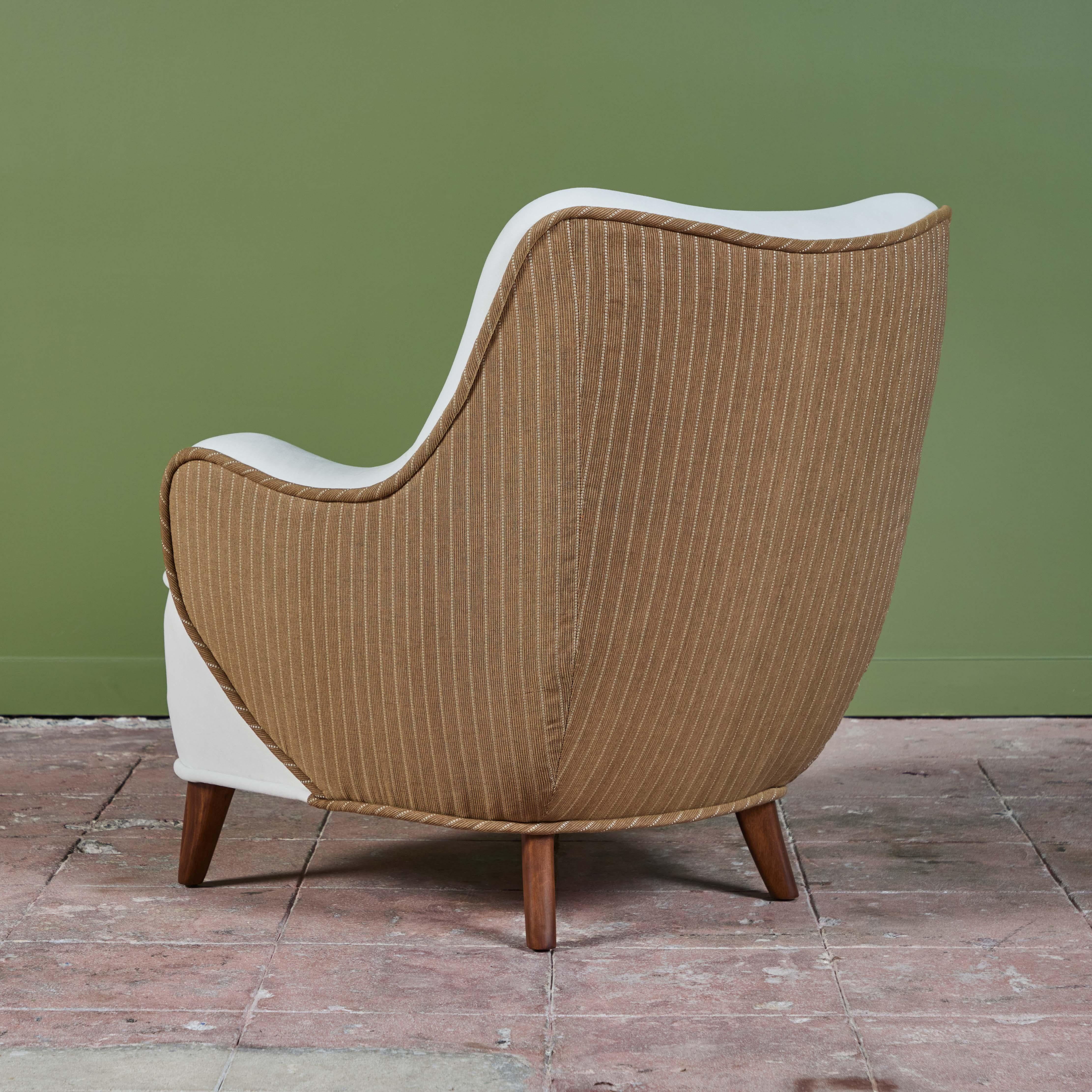 Mid-20th Century Vladimir Kagan 'Barrel Back' Lounge Chair