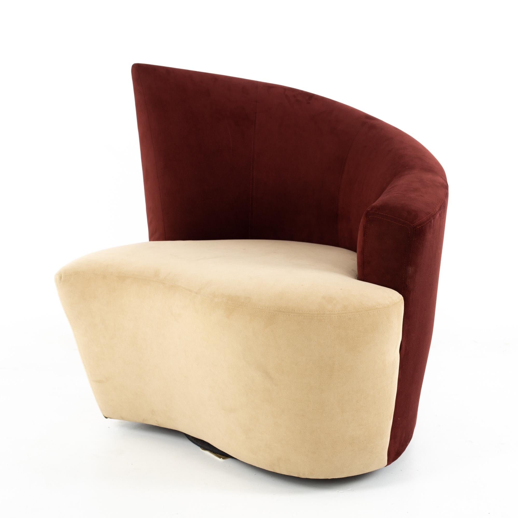 Late 20th Century Bilbao Mid Century Barrel Swivel Lounge Chair