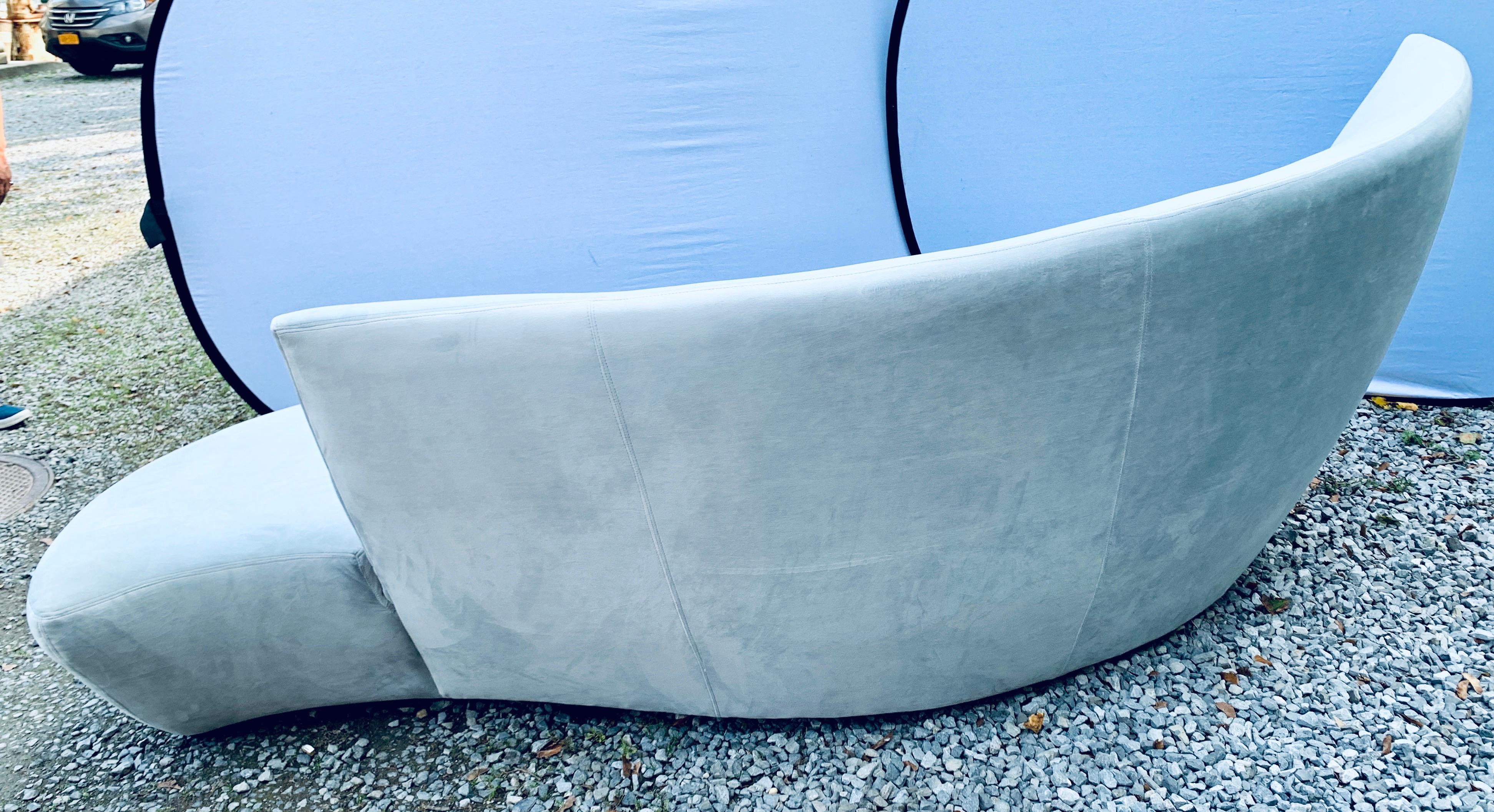 Vladimir Kagan Bilbao Serpentine Curved Sofa with New Upholstery 1