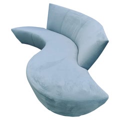 Vladimir Kagan Bilbao Serpentine Curved Sofa with New Upholstery
