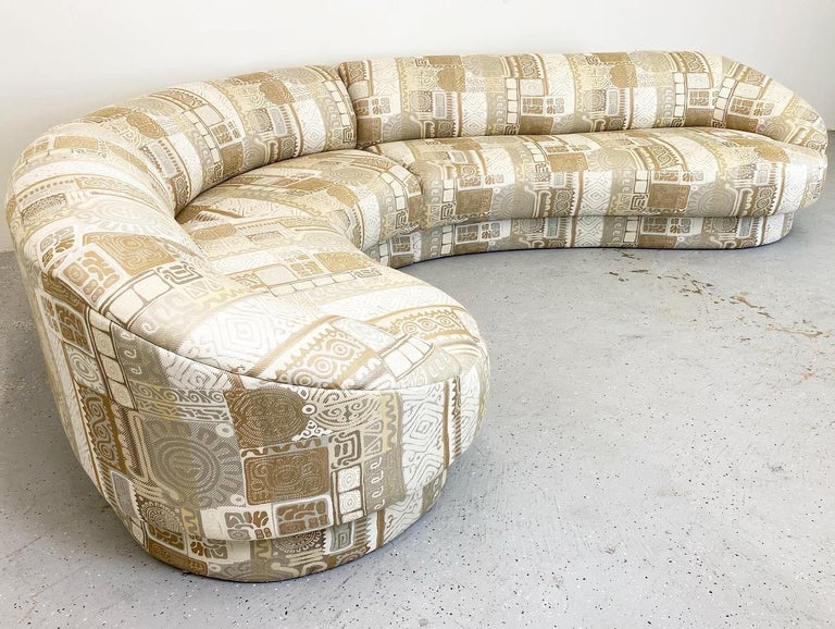Mid-Century Modern Vladimir Kagan Style Biomorphic Sectional Sofa by Weiman For Sale