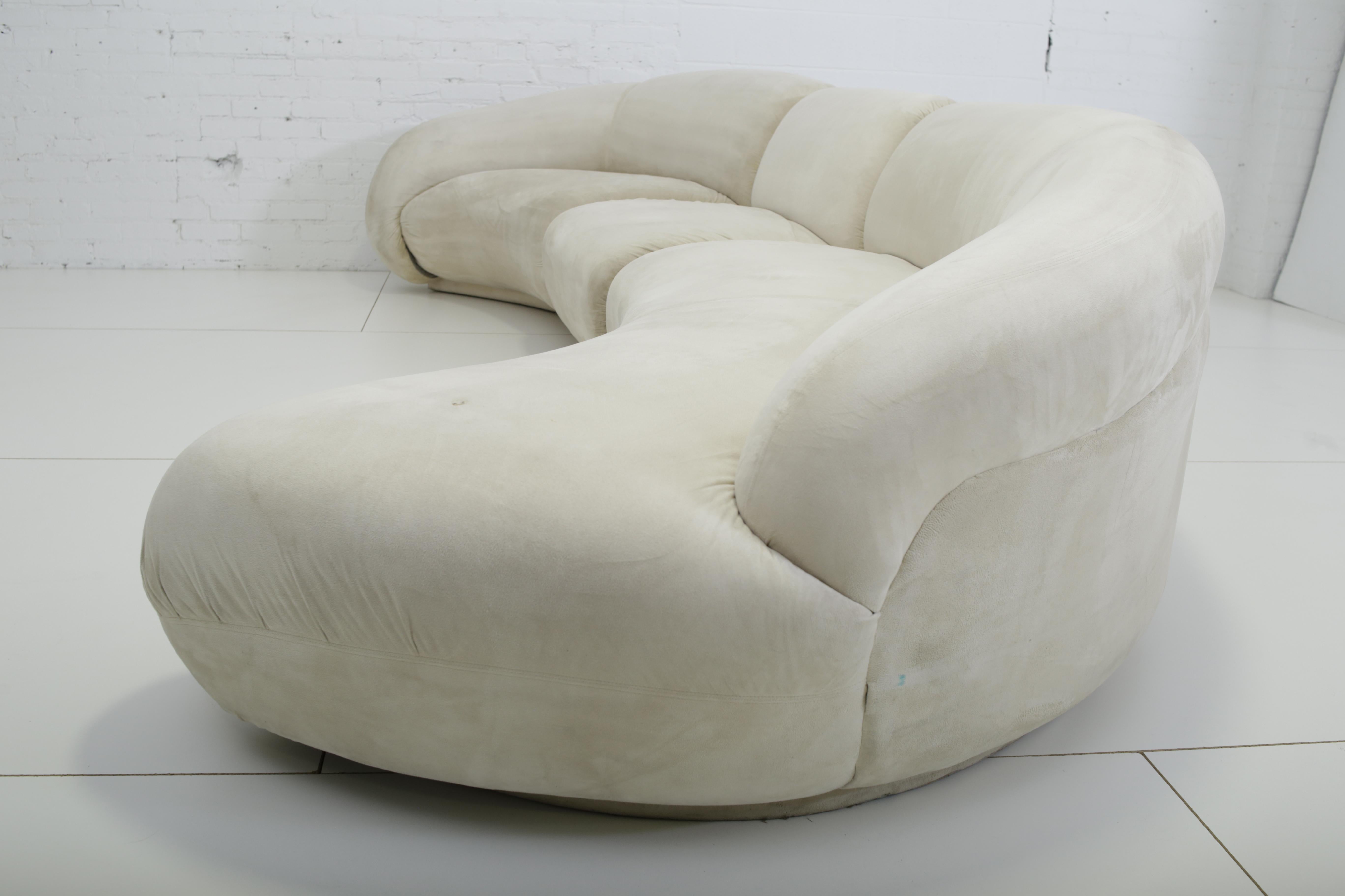 Late 20th Century Biomorphic Sectional Sofa