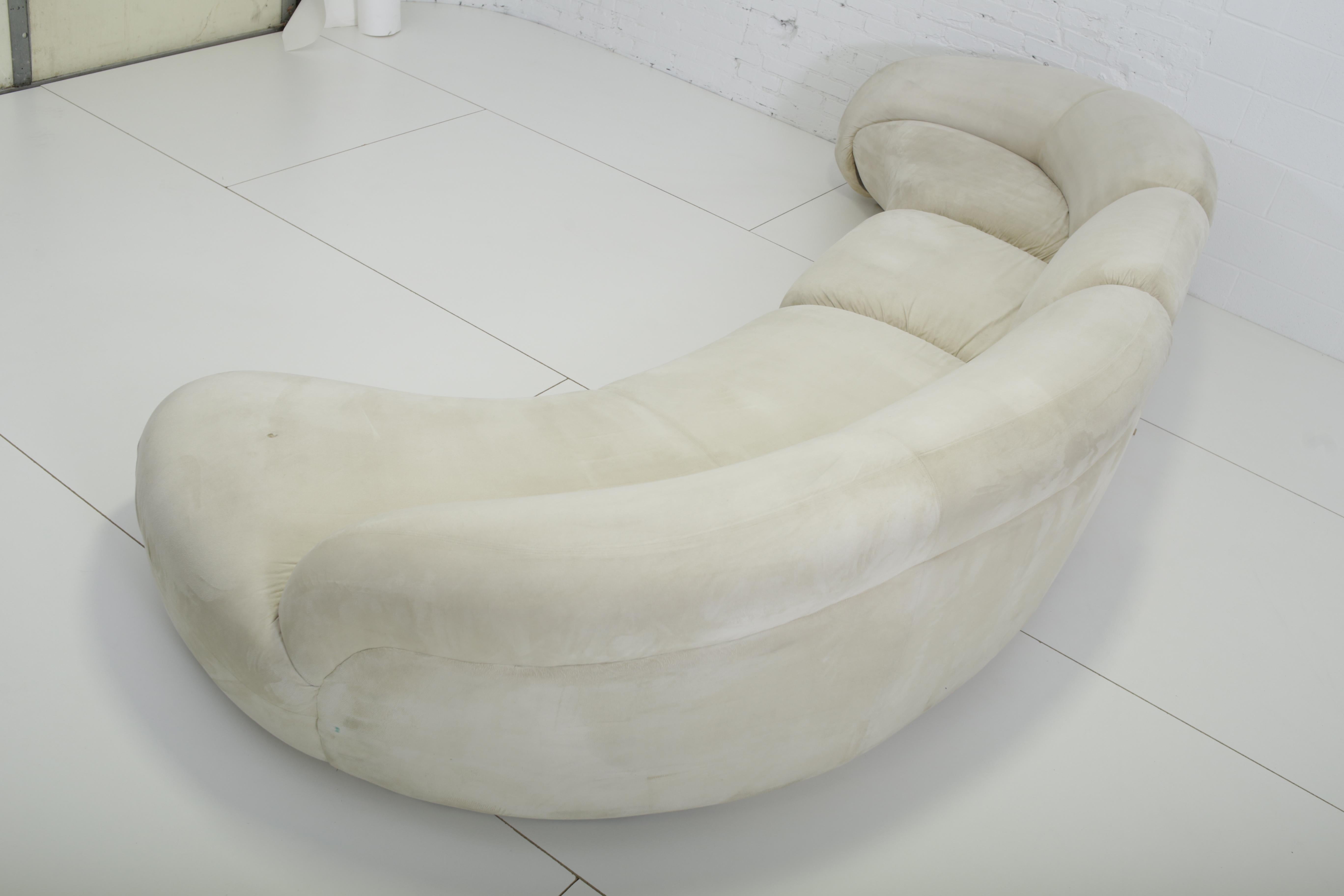 Fabric Biomorphic Sectional Sofa