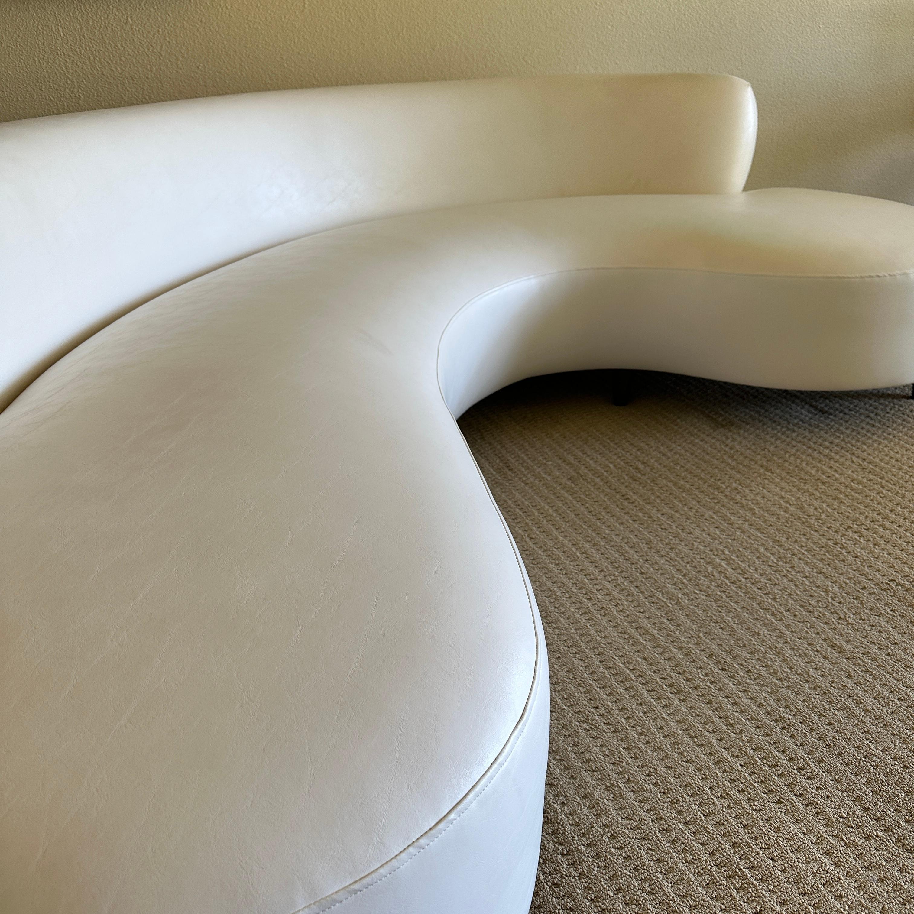 20th Century Biomorphic Serpentine Sofa, ca 1950s For Sale