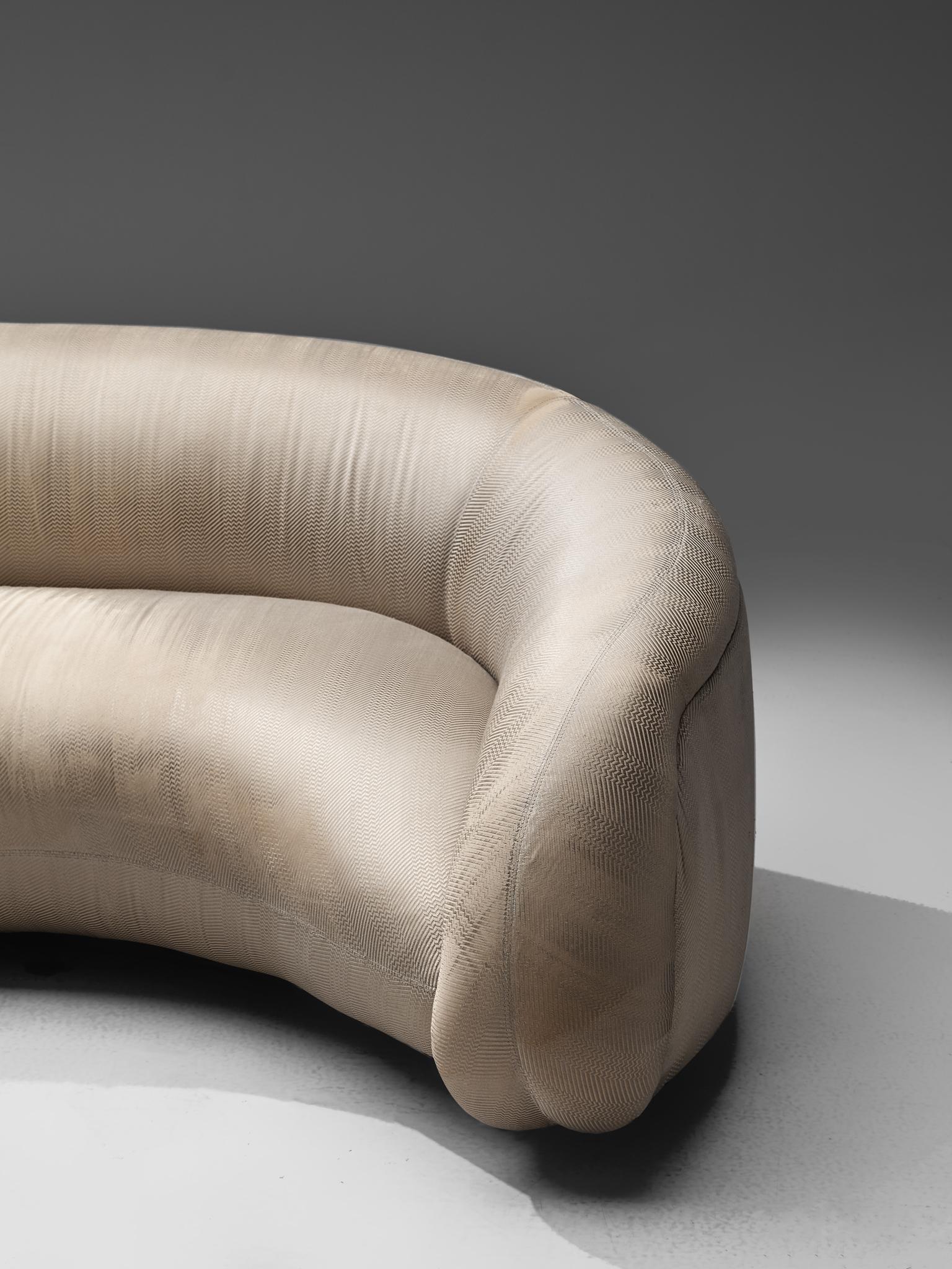 Late 20th Century Vladimir Kagan Biomorphic Sofa in Eggshell White Upholstery
