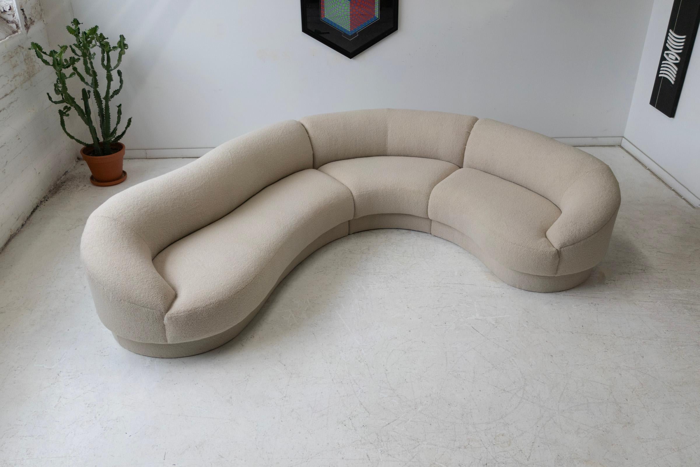 Modern Vladimir Kagan Boucle Cloud Sofa