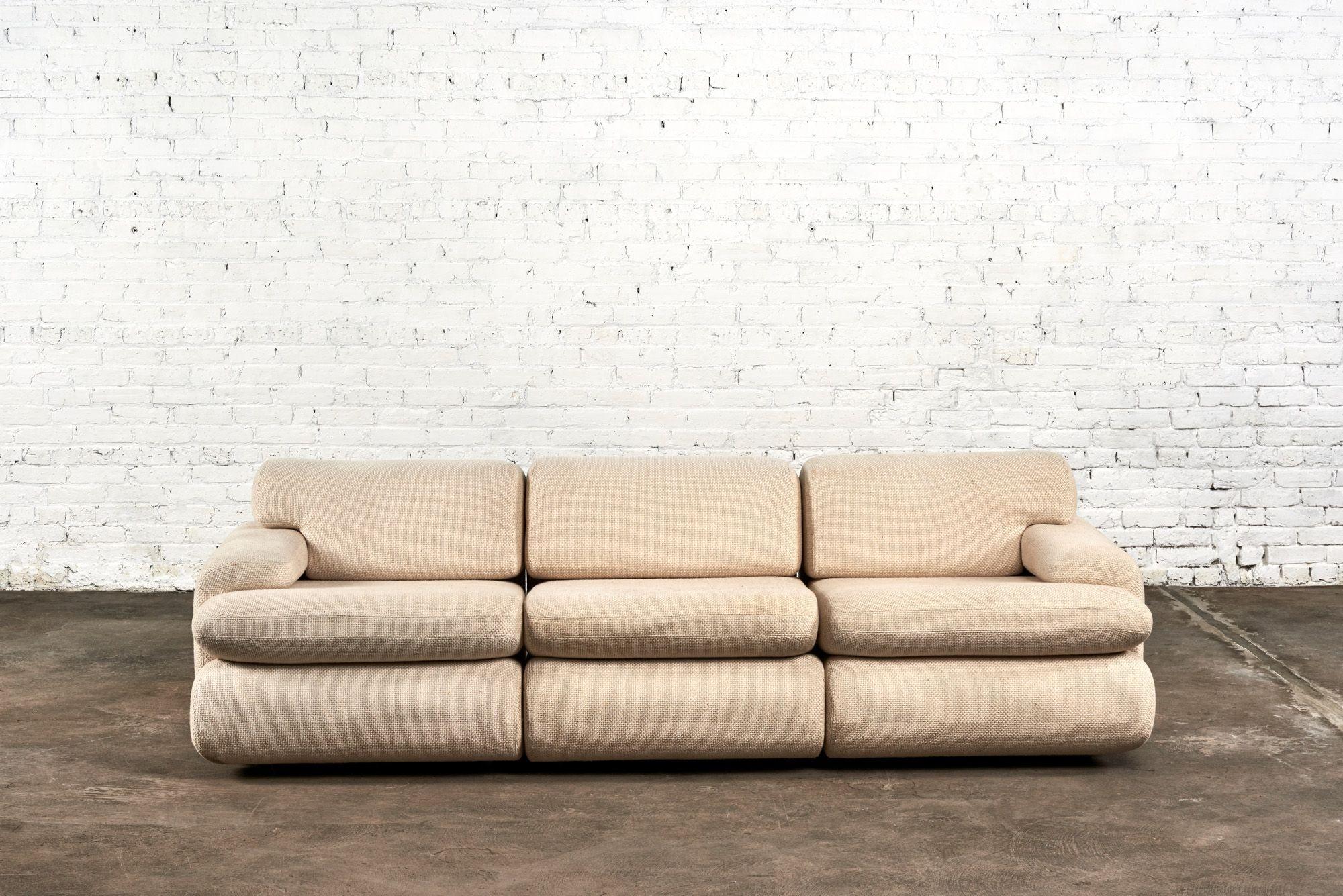 Vladimir Kagan by Preview 3 Piece Sectional sofa, 1987. Original upholstery.