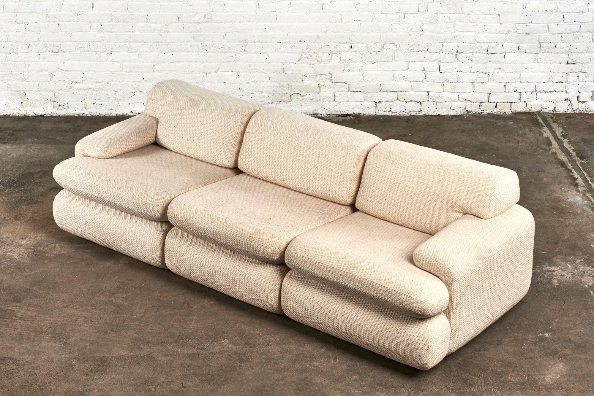Post-Modern Vladimir Kagan for Preview 3 Piece Sectional Sofa, 1987 For Sale
