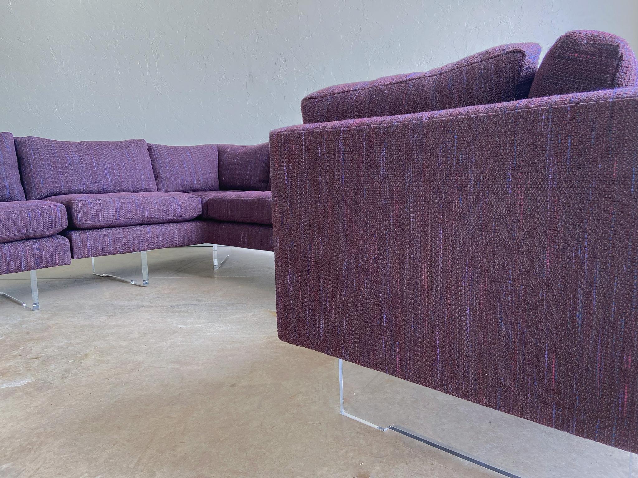 Contemporary Vladimir Kagan 4 Piece Modular Sectional Sofa, Signed