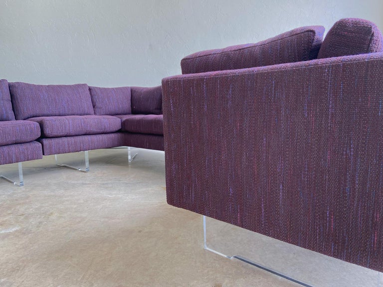 Contemporary Vladimir Kagan 4 Piece Modular Sectional Sofa, Signed For Sale