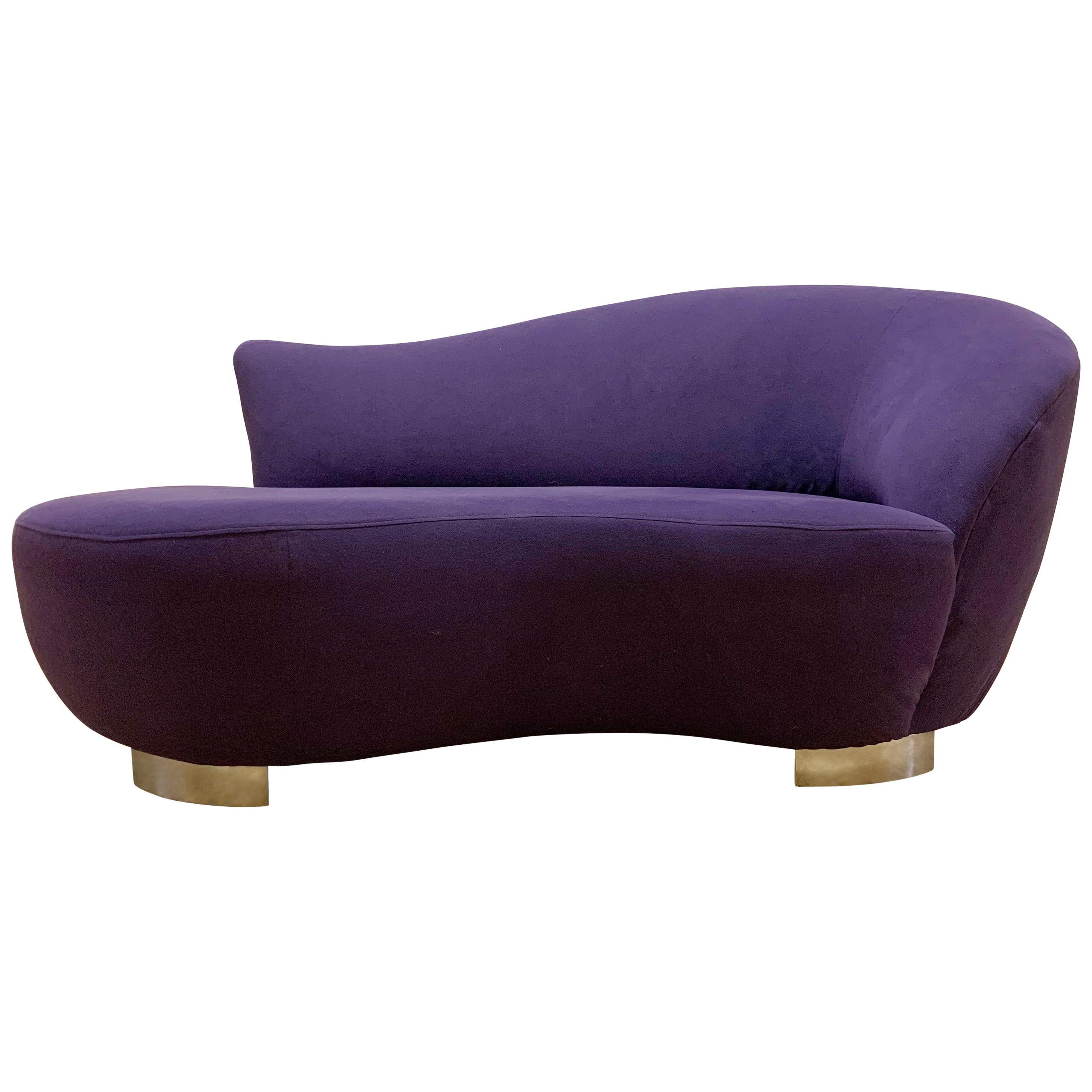 Vladimir Kagan Chaise Lounge Loveseat Sofa