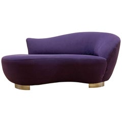Vintage Vladimir Kagan Chaise Lounge Loveseat Sofa