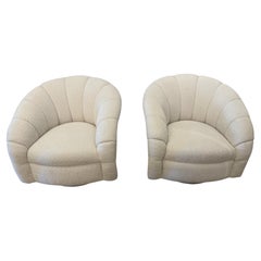 Vladimir Kagan Chanel Back Swivel Chairs