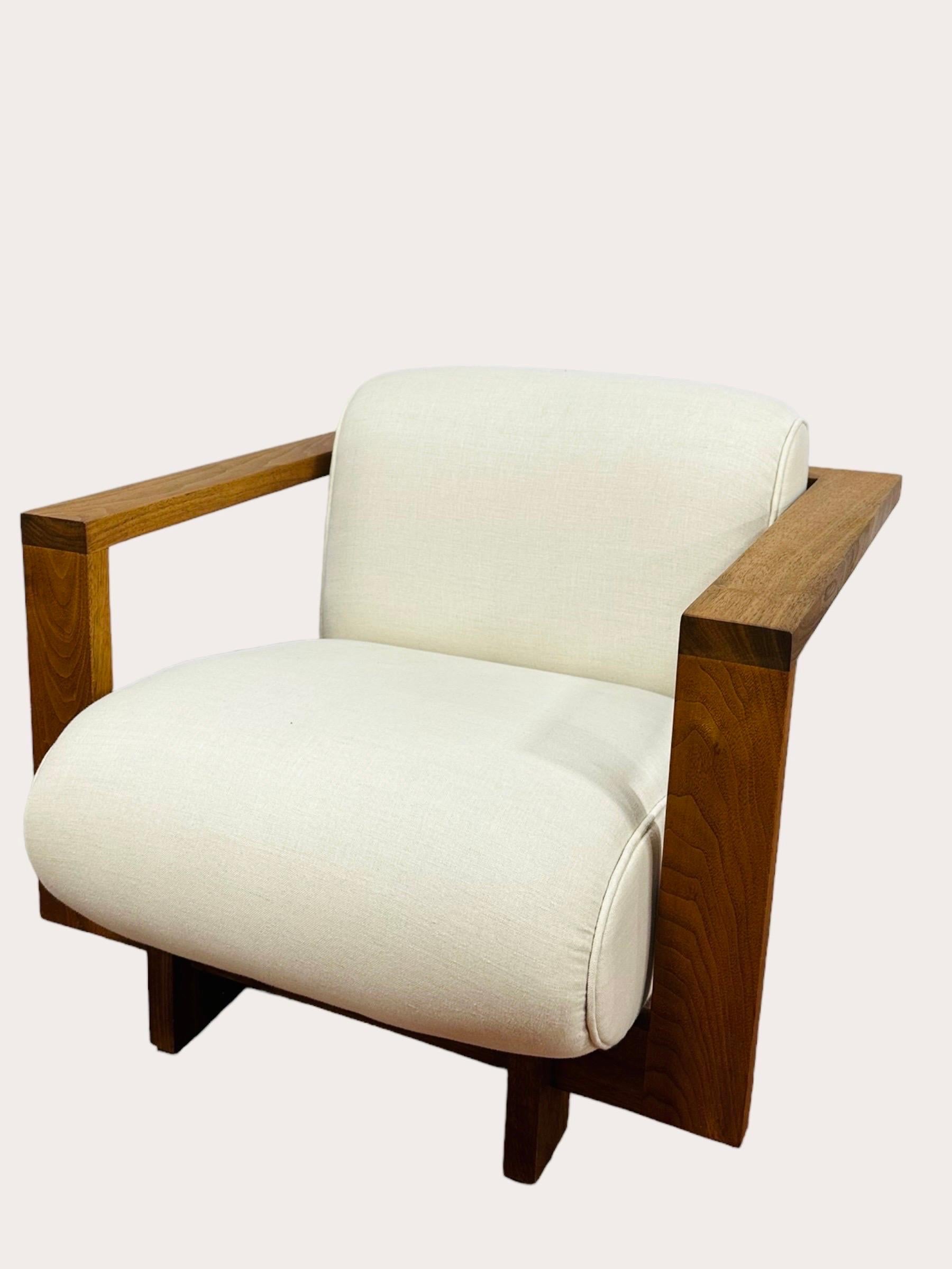 Chaise cubiste d'enfant Vladimir Kagan Angela Jolie et Brad Pitt, Noyer, USA Bon état - En vente à Philadelphia, PA