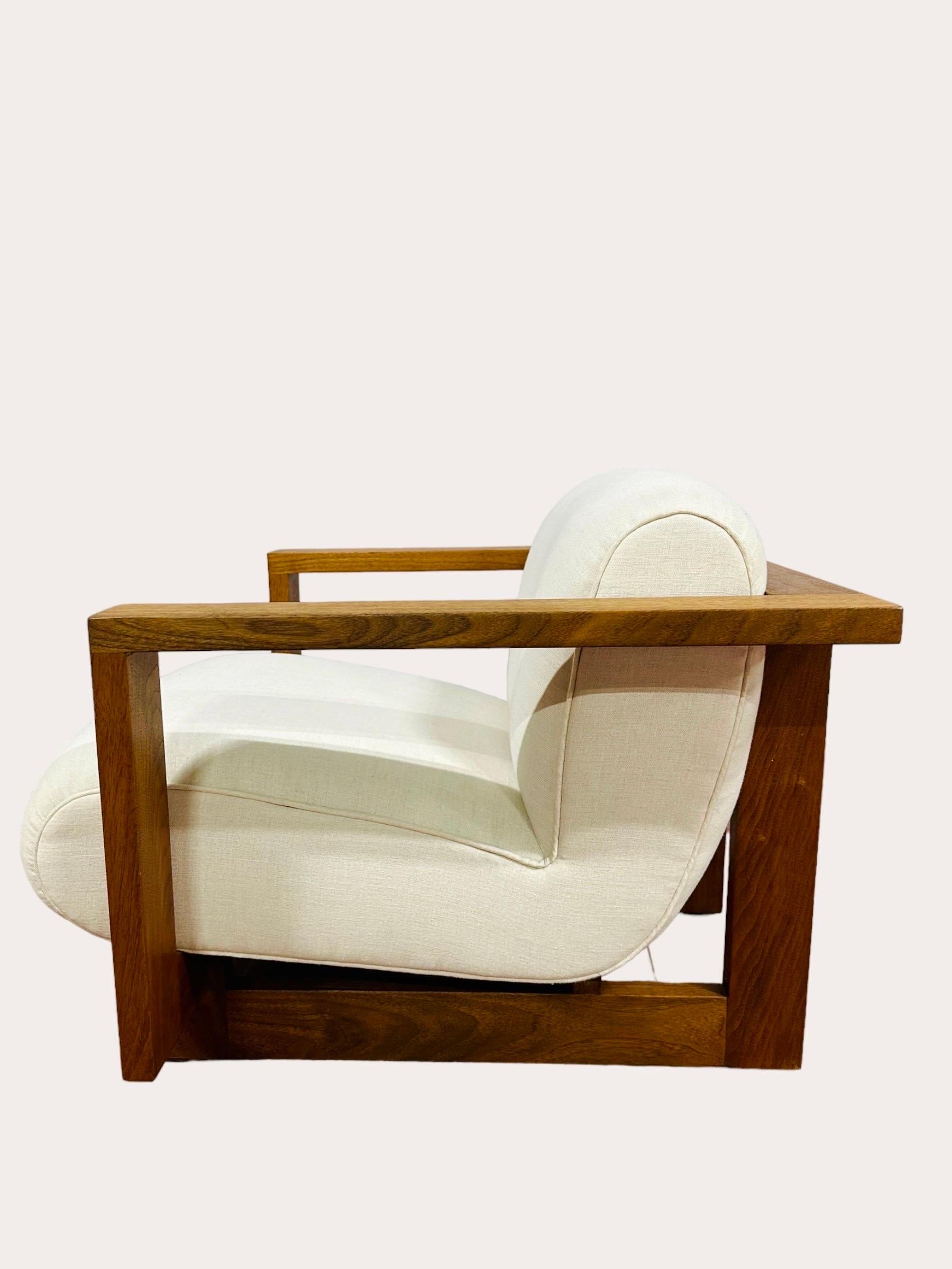 Vladimir Kagan Child’s Cubist Chair Angela Jolie and Brad Pitt, Walnut, USA In Good Condition For Sale In Philadelphia, PA