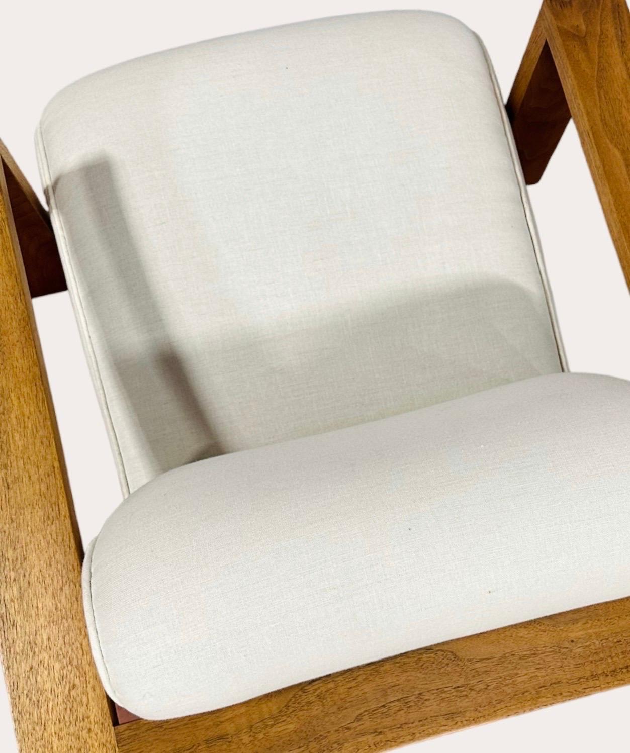 Upholstery Vladimir Kagan Child’s Cubist Chair Angela Jolie and Brad Pitt, Walnut, USA For Sale