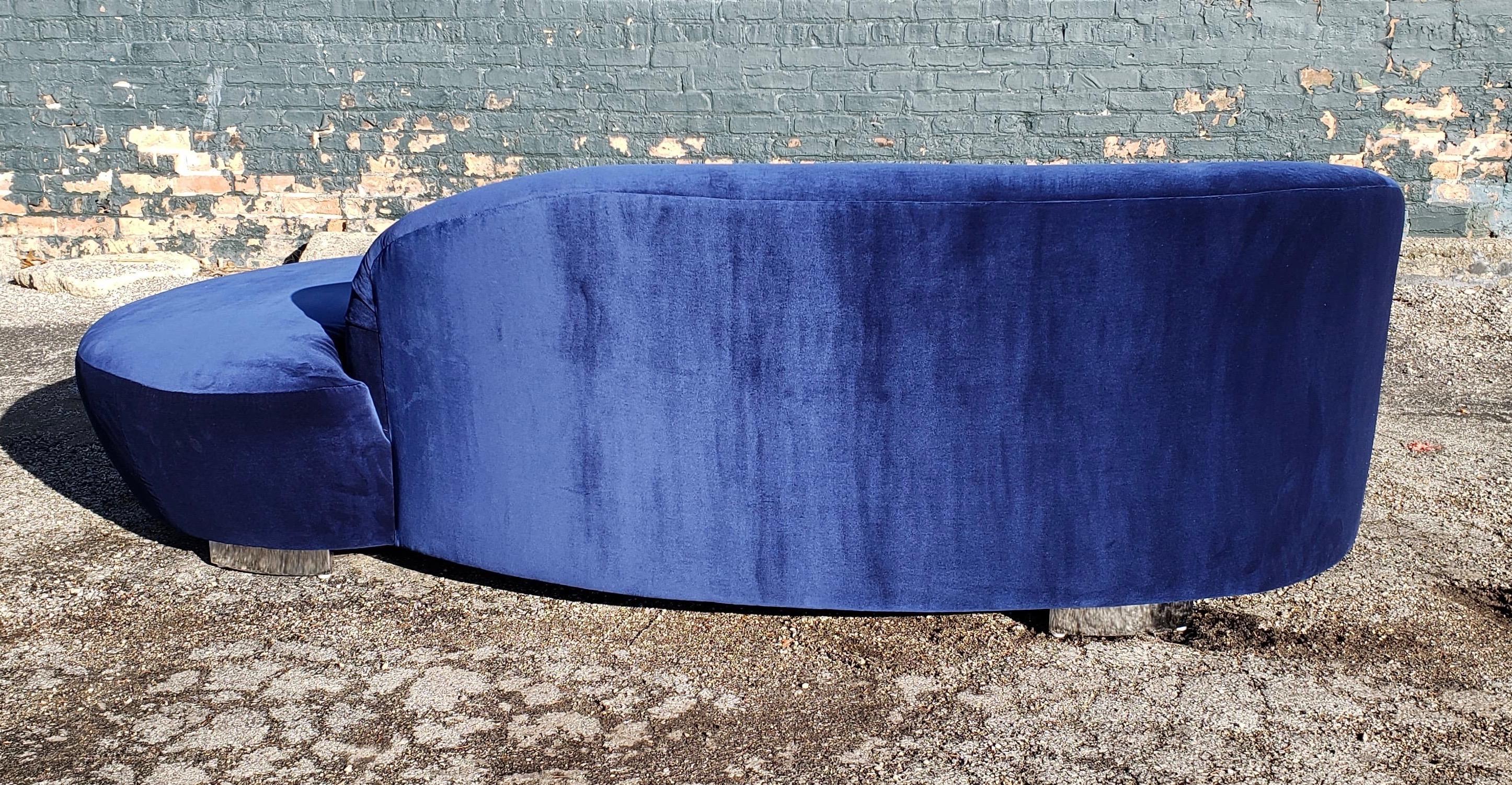 blue velvet cloud couch