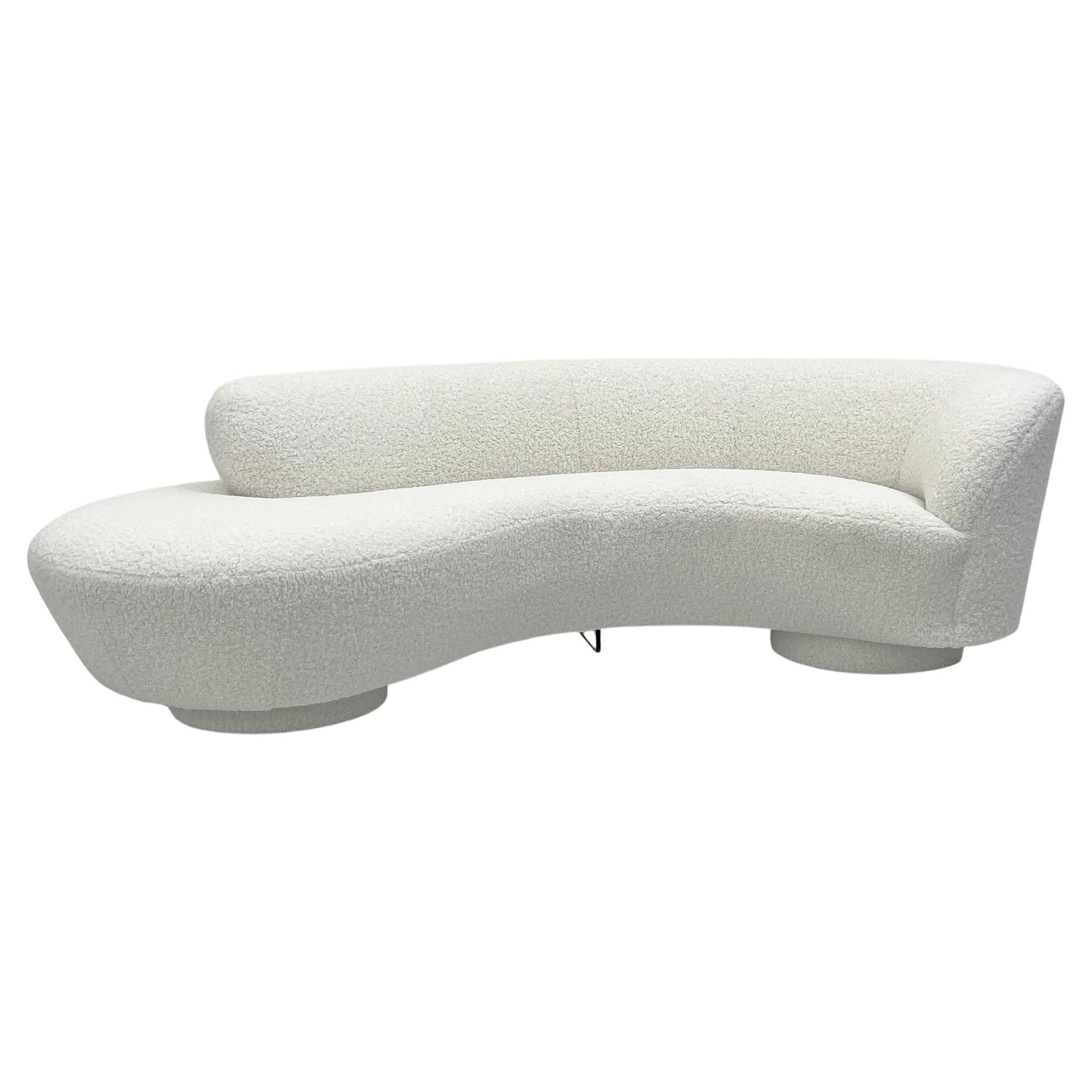 Vladimir Kagan Cloud Sofa for Directional in Heavy Ivory Boucle