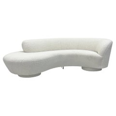 Vladimir Kagan Cloud-Sofa für Directional aus schwerem elfenbeinfarbenem Bouclé