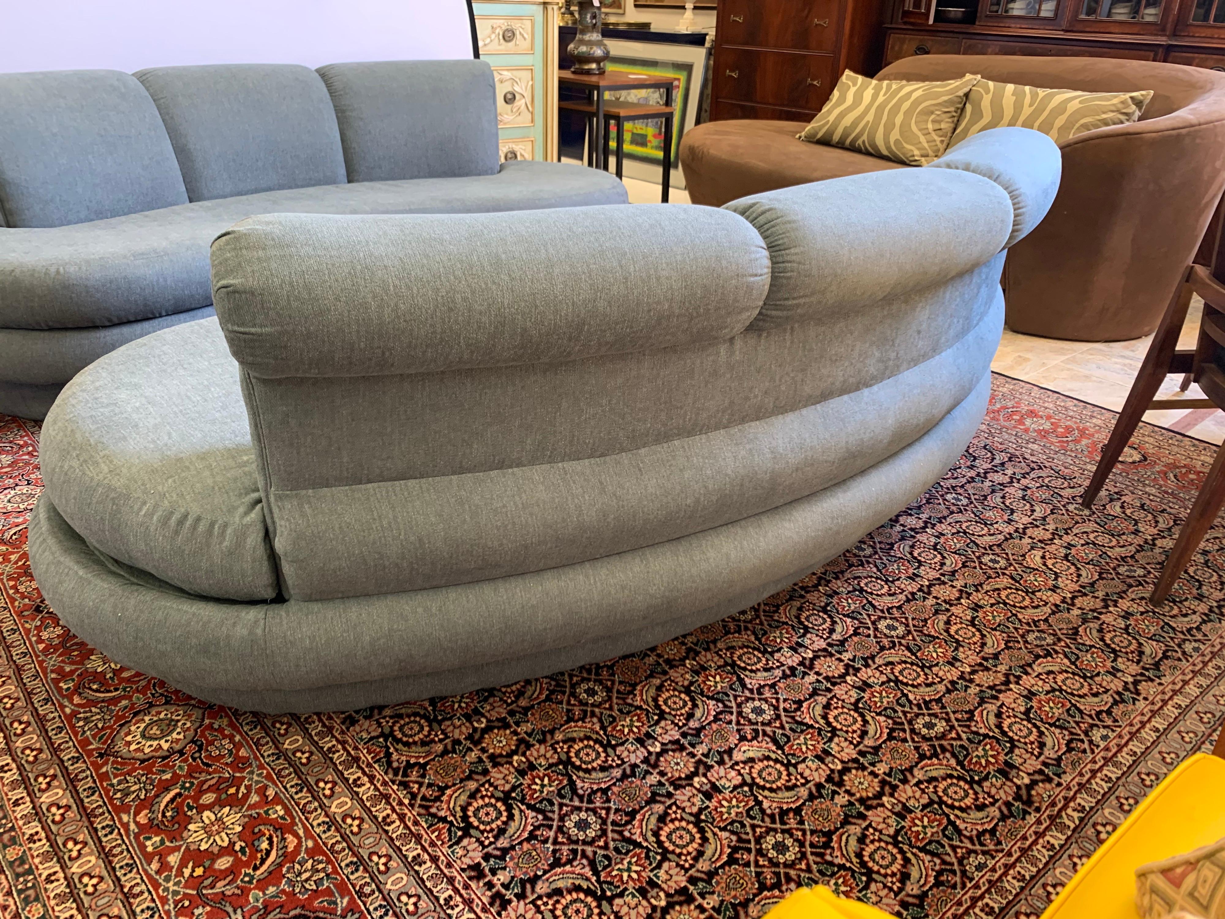 Adrian Pearsall Cloud Sofa for Comfort Designs Newly Upholstered in Slate Gray  3