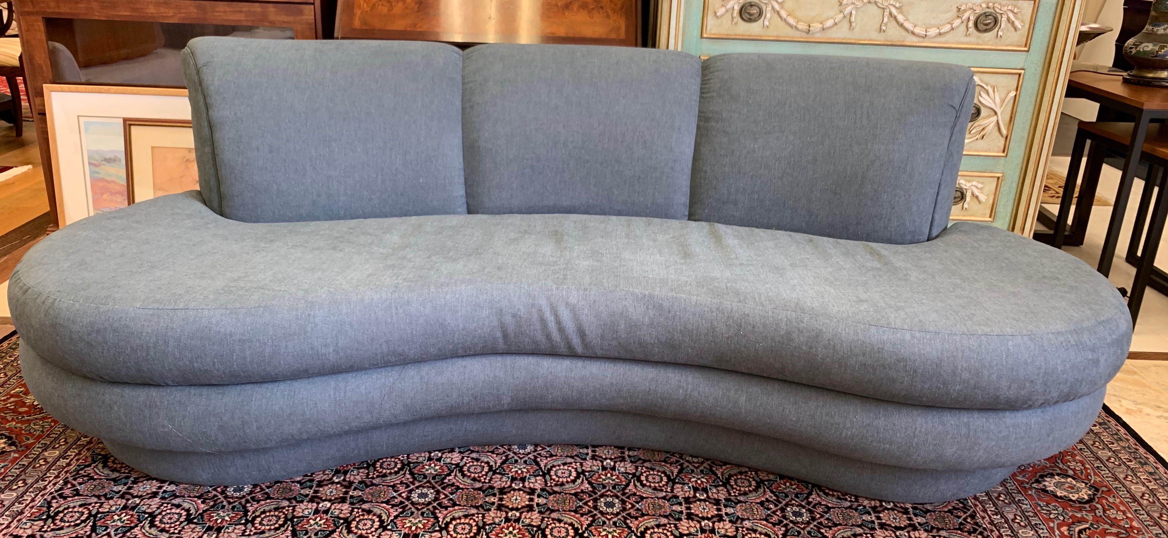 Adrian Pearsall Cloud Sofa for Comfort Designs Newly Upholstered in Slate Gray  9