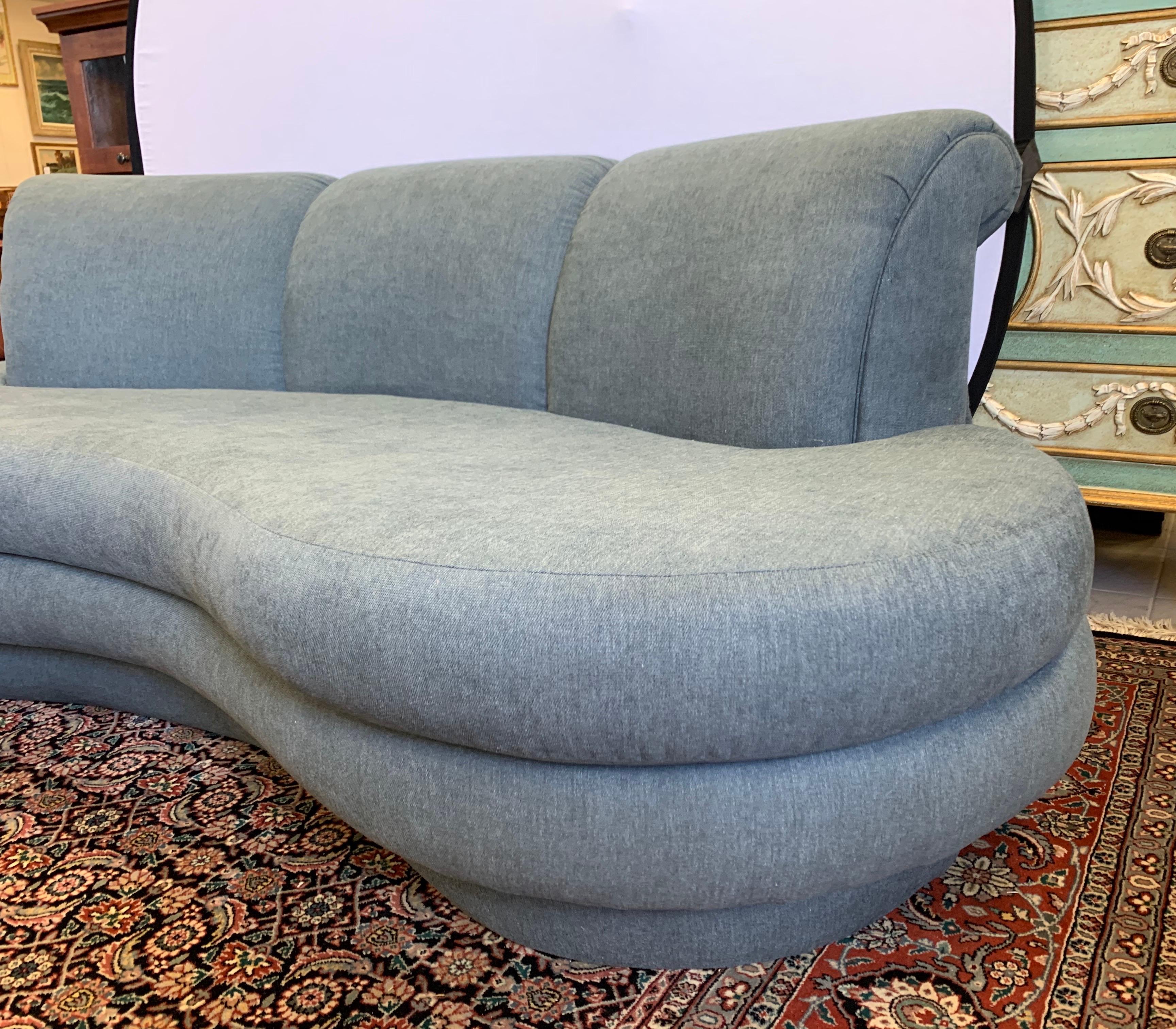 Late 20th Century Adrian Pearsall Cloud Sofa for Comfort Designs Newly Upholstered in Slate Gray 