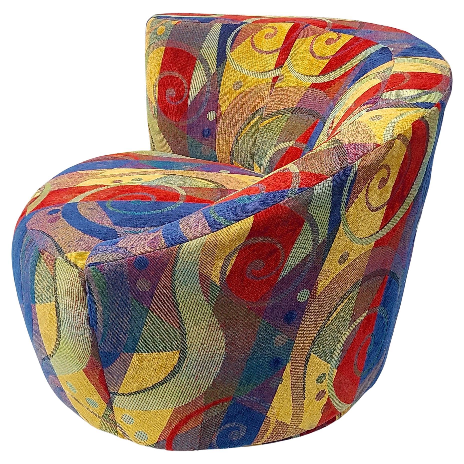  Nautilus Swivel Lounge Chair in the style of Vladimir Kagan 3