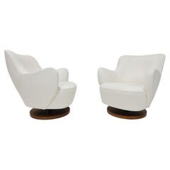 Vladimir Kagan Couture Swivel Chairs in Holly Hunt Great Outdoors