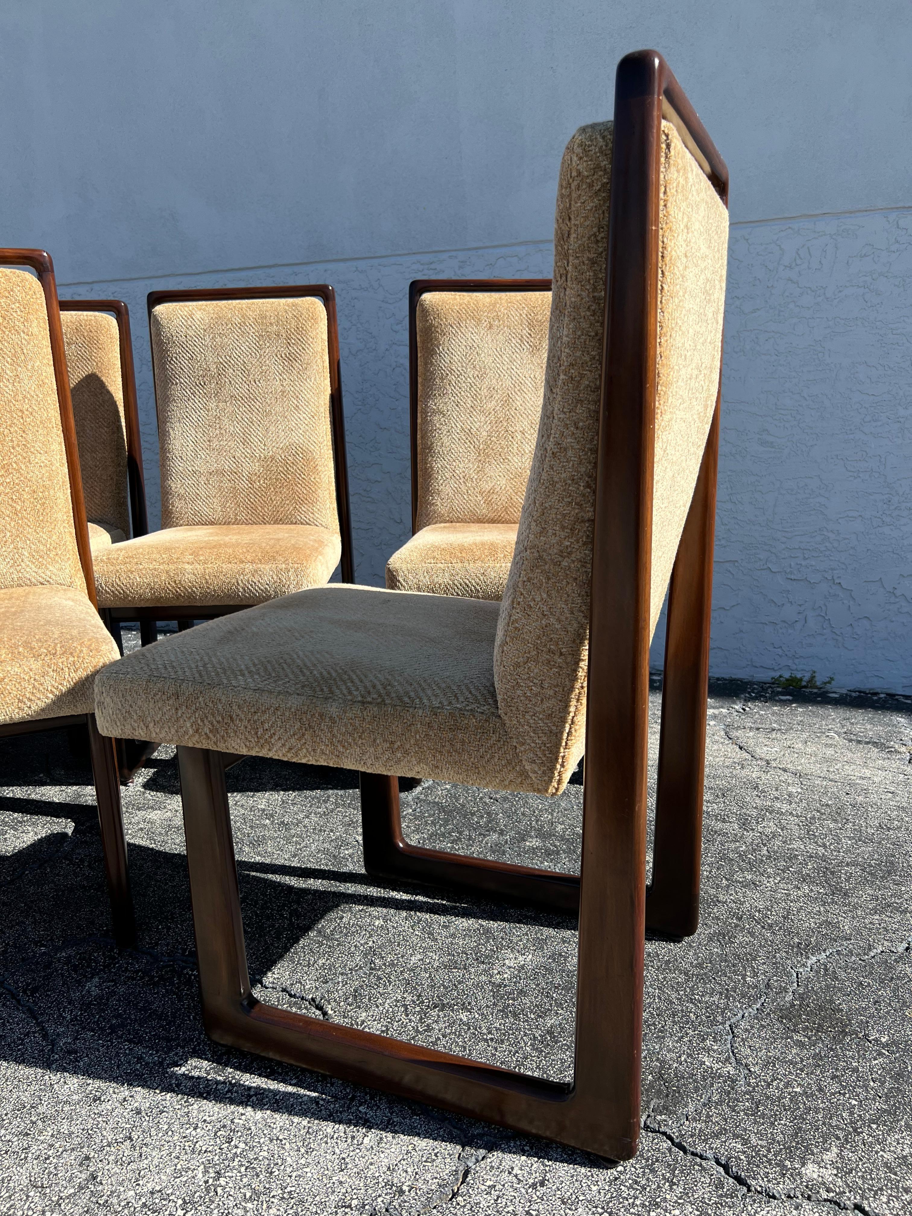 Vladimir Kagan Cubist Dining Chairs- Set Of 8 In Good Condition For Sale In West Palm Beach, FL