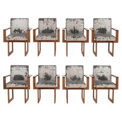 Vladimir Kagan "Cubist" Rosewood Dining Chairs, 8