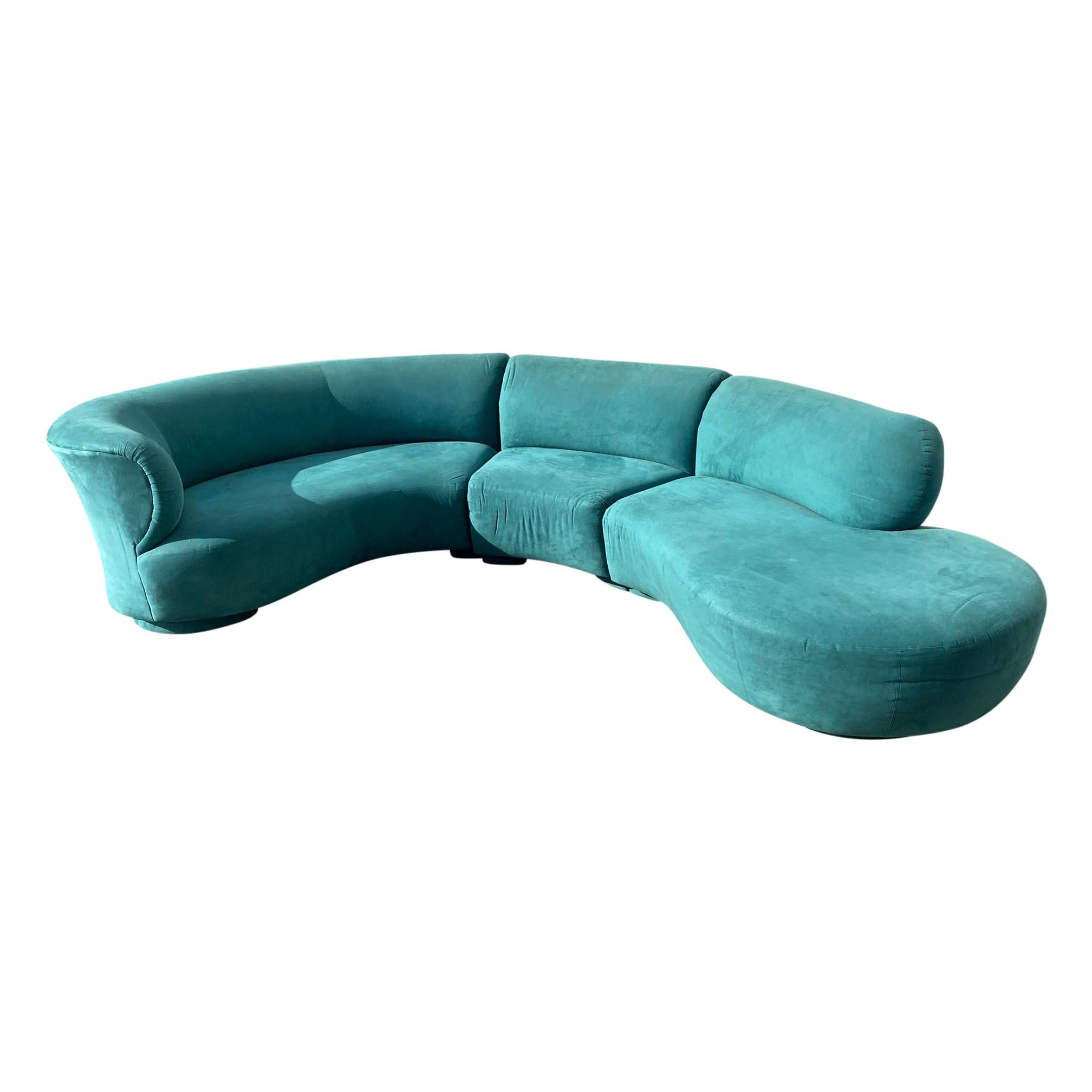 Vladimir Kagan Curved Cloud Sofa Sectional 3 Piece