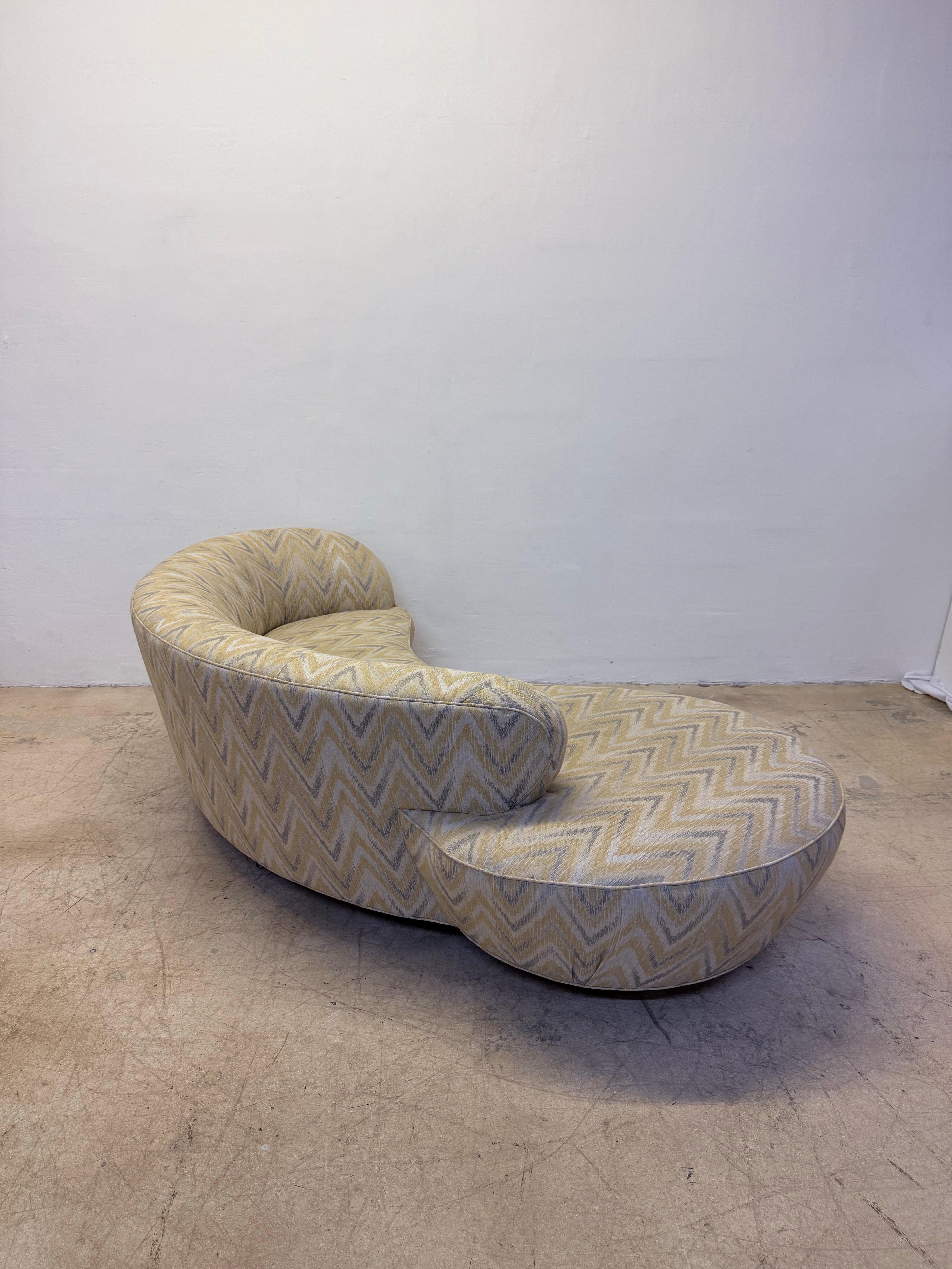Fabric Vladimir Kagan Curved Serpentine Cloud Sofa for Directional