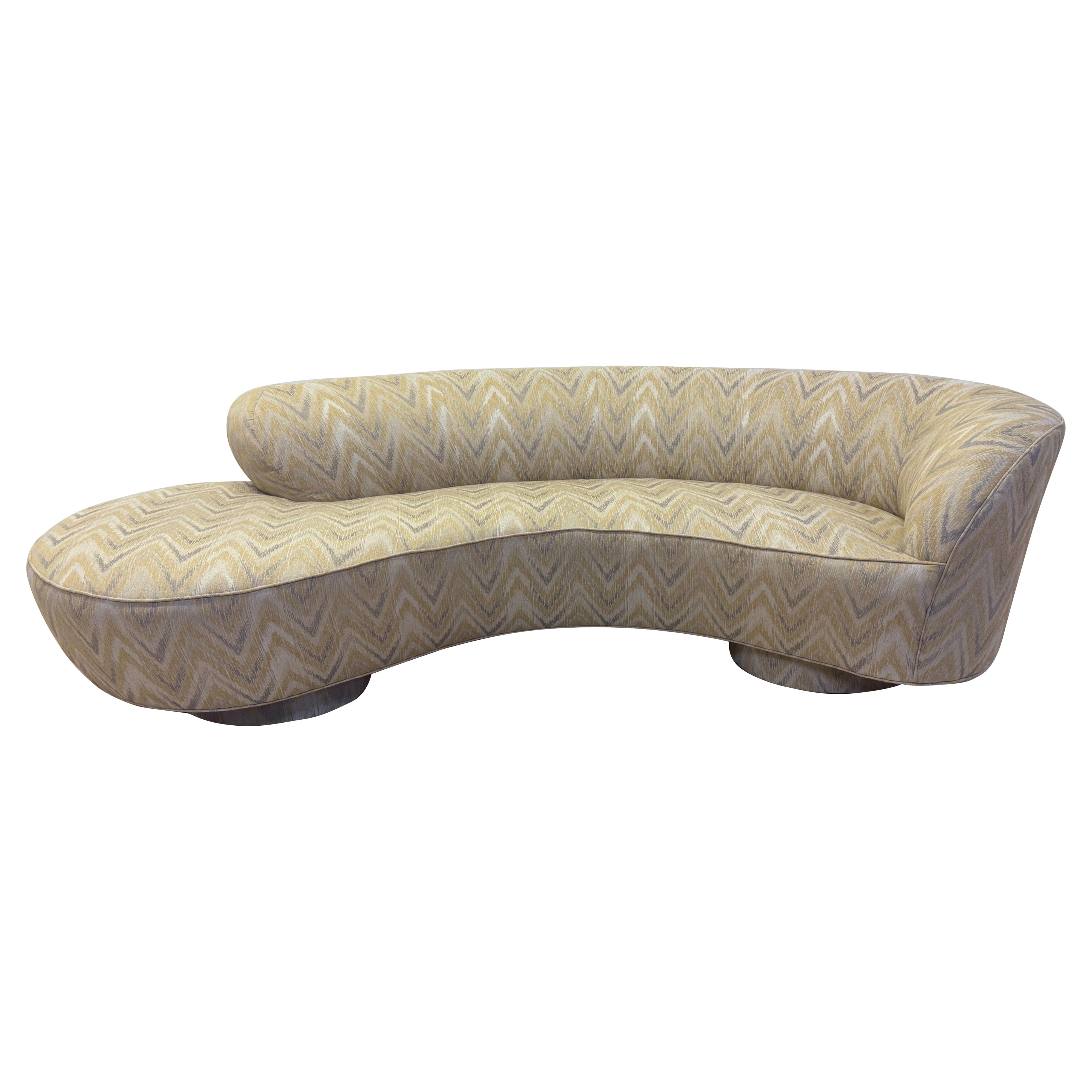 Vladimir Kagan Curved Serpentine Cloud Sofa for Directional