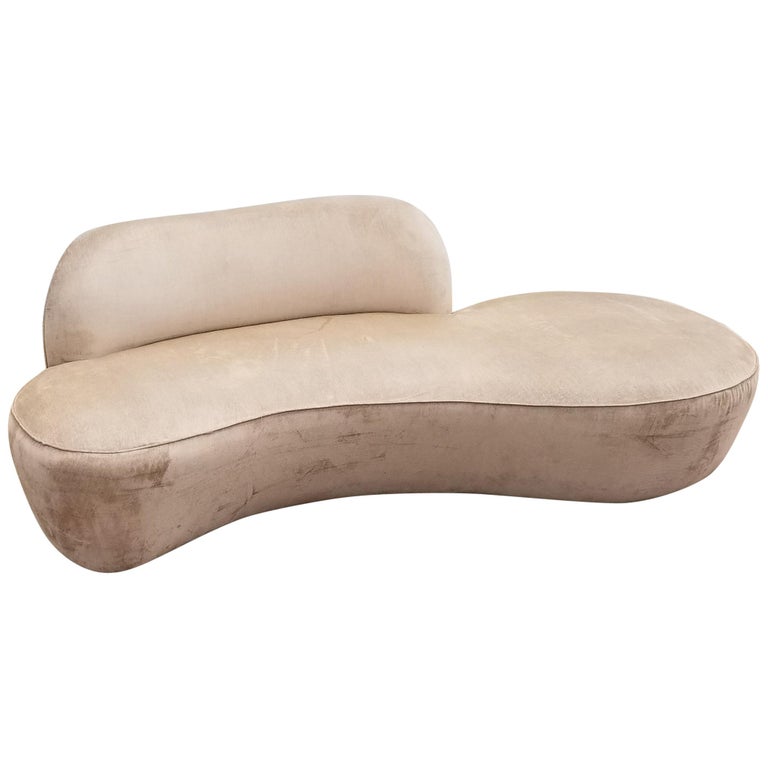 Vladimir Kagan Curved Serpentine Cloud Sofa at 1stDibs