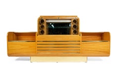 Vladimir Kagan Custom Hydraulic Bar Cabinet Sideboard for JFK TWA, 1960s, Signed