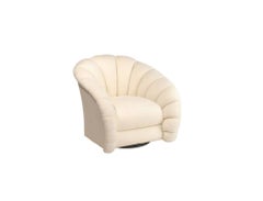 Vladimir Kagan "Classic Club Chair" Channel Back Swivel Chairs, 1990s